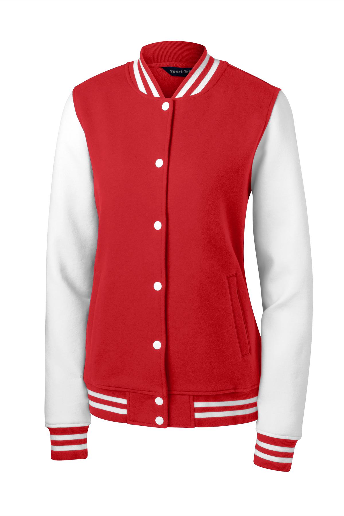 Sport-Tek Women's Fleece Letterman Jacket Womens Apparel Jackets & Vests