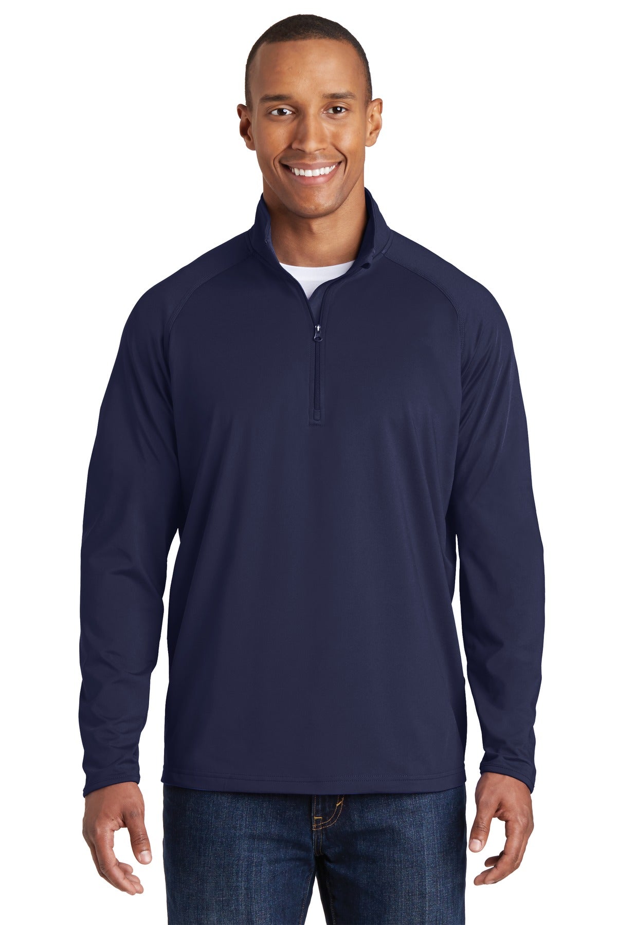 Sport-Tek Men's Tall Sport-Wick Stretch 1/2-Zip Pullover Mens Apparel Sweatshirts & Fleece