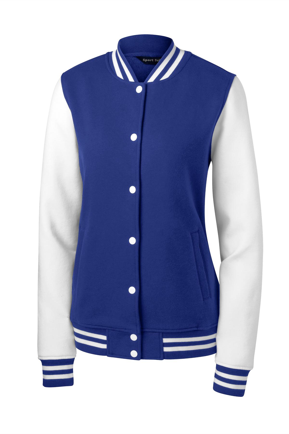 Sport-Tek Women's Fleece Letterman Jacket Womens Apparel Jackets & Vests