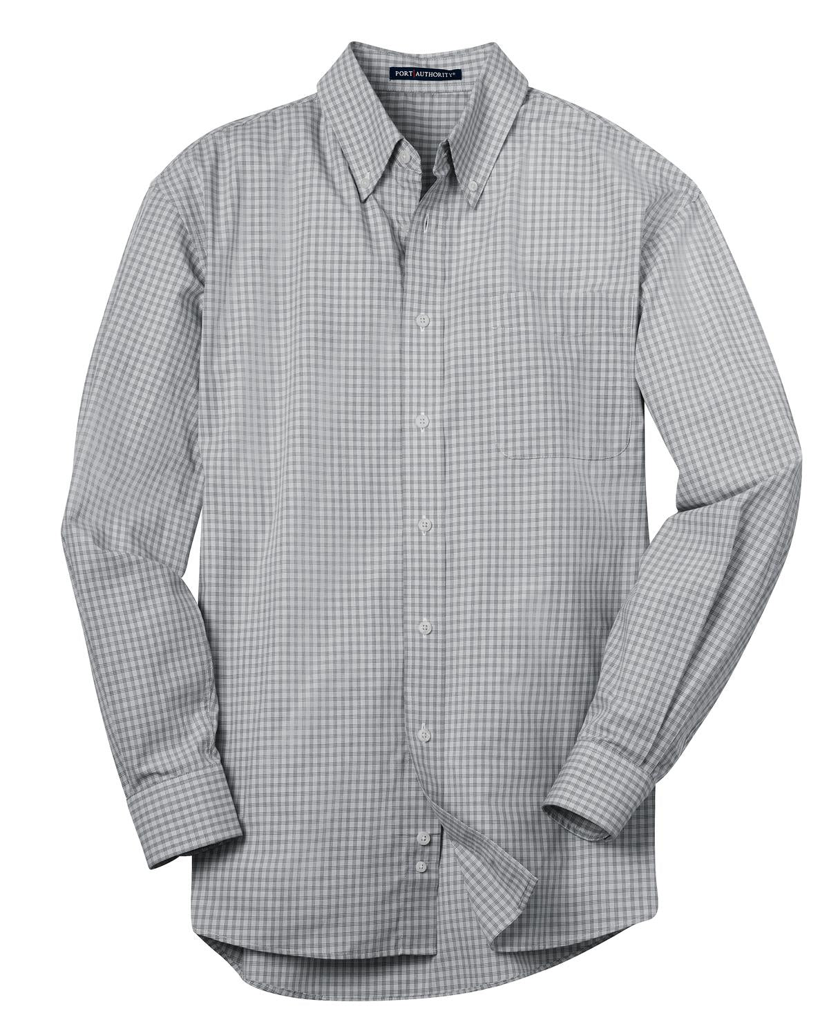Port Authority Men's Plaid Pattern Easy Care Shirt. S639 Mens Apparel Shirts & Tops