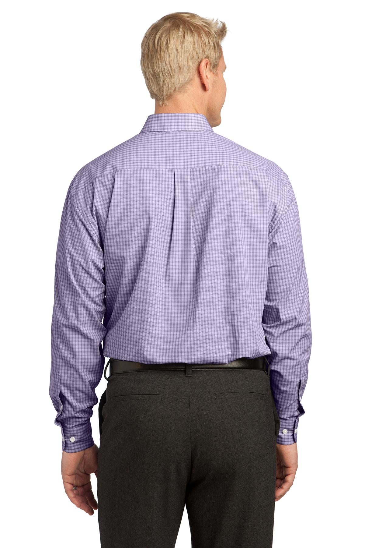 Port Authority Men's Plaid Pattern Easy Care Shirt. S639 Mens Apparel Shirts & Tops