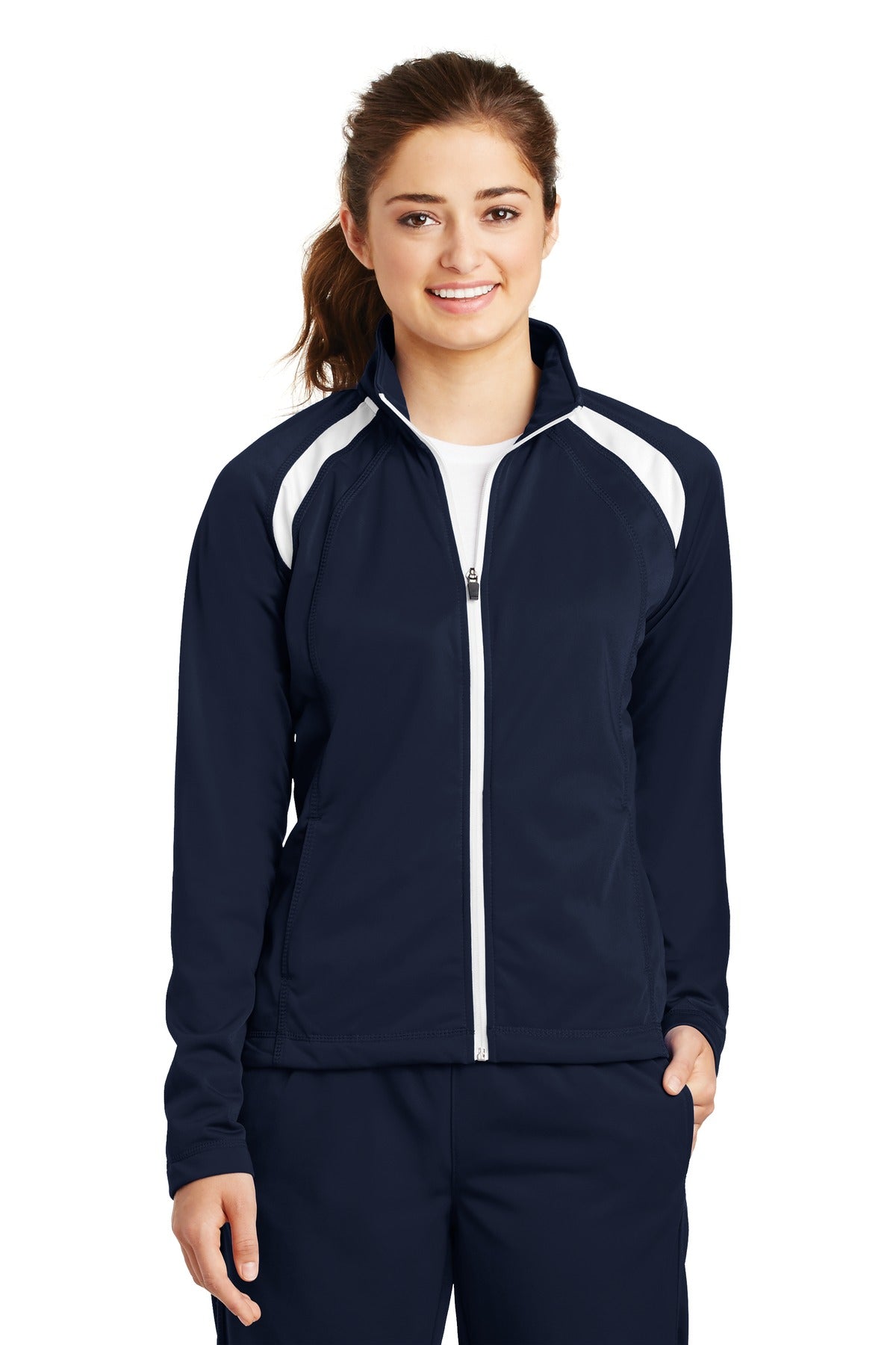 Sport-Tek Women's Tricot Track Jacket. LST90 Womens Apparel Sweatshirts & Fleece