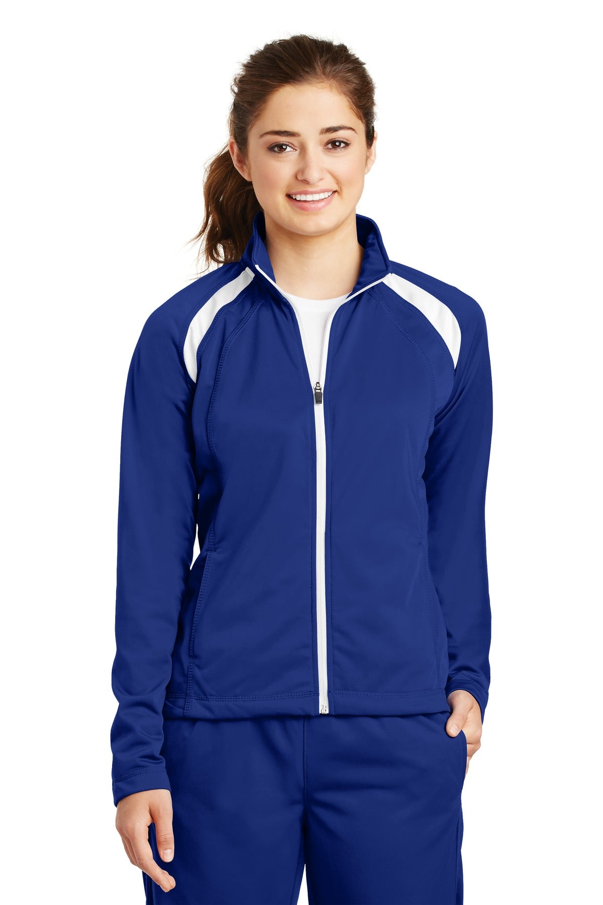 Sport-Tek Women's Tricot Track Jacket. LST90 Womens Apparel Sweatshirts & Fleece