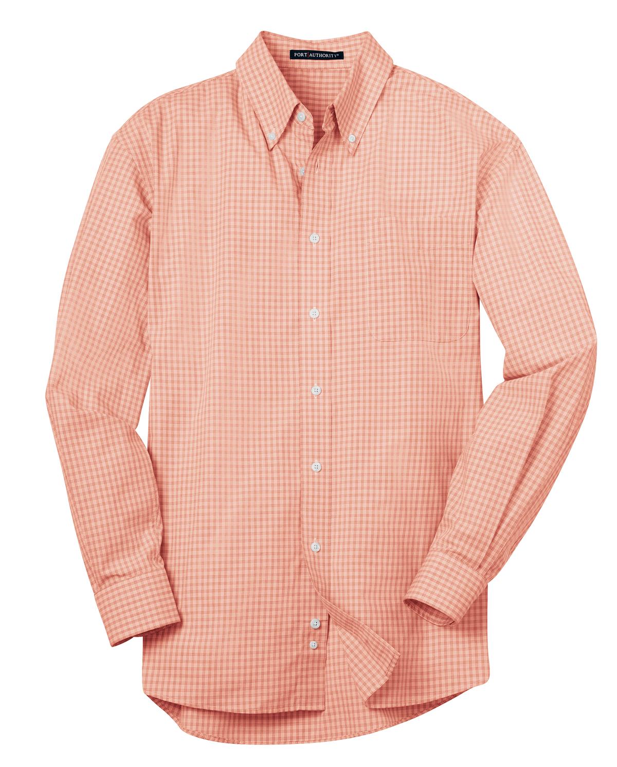 Port Authority Men's Plaid Pattern Easy Care Shirt. S639 Mens Apparel Shirts & Tops