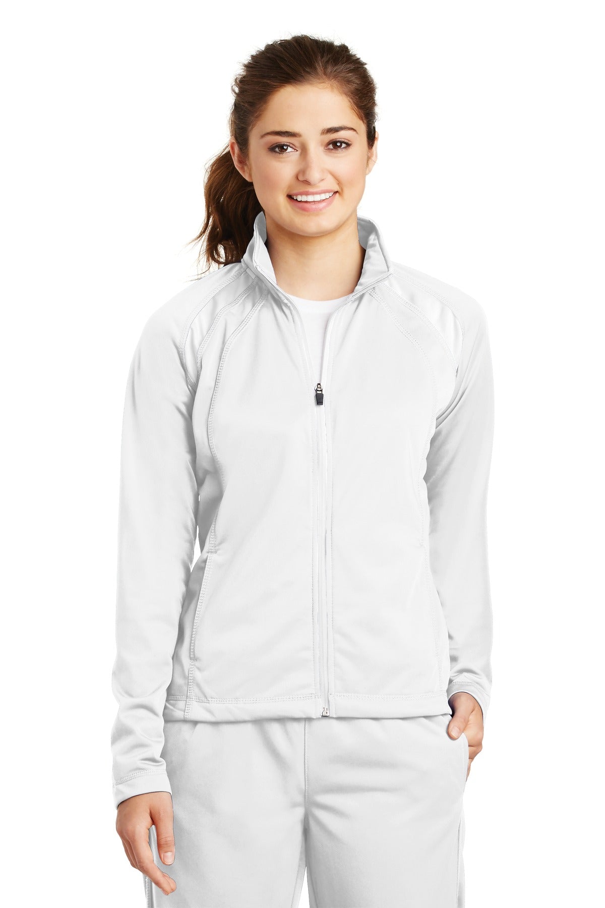 Sport-Tek Women's Tricot Track Jacket. LST90 Womens Apparel Sweatshirts & Fleece