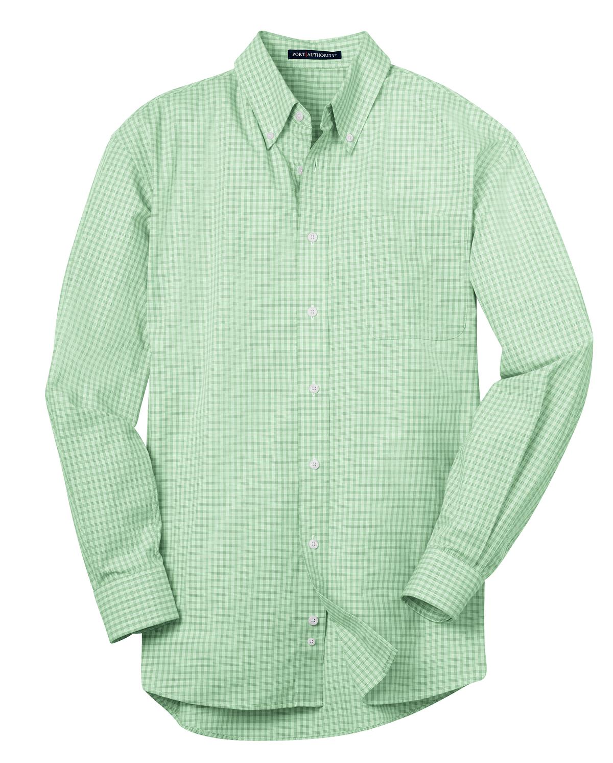 Port Authority Men's Plaid Pattern Easy Care Shirt. S639 Mens Apparel Shirts & Tops