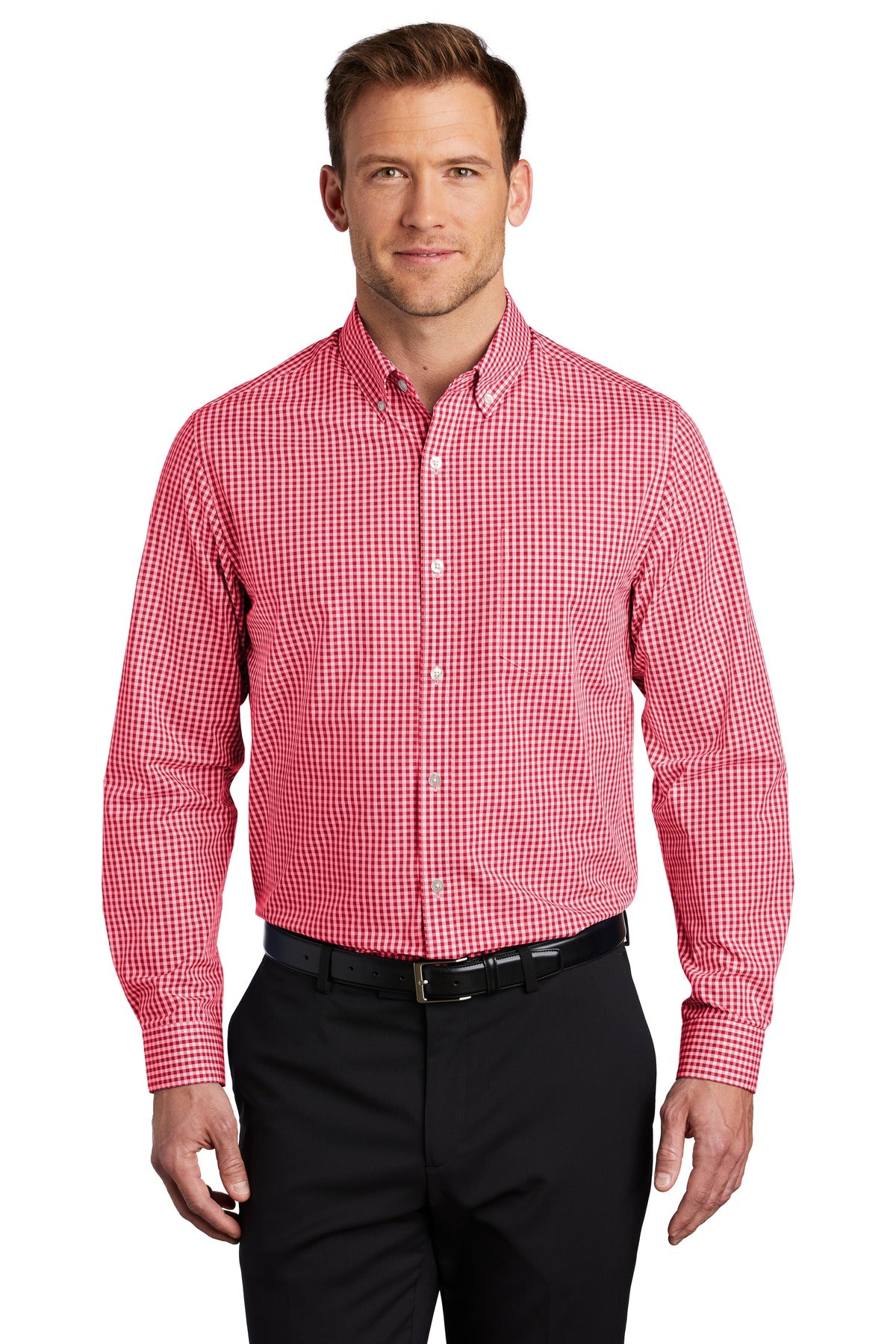 Port Authority Men's Broadcloth Gingham Easy Care Shirt W644 Mens Apparel Shirts & Tops