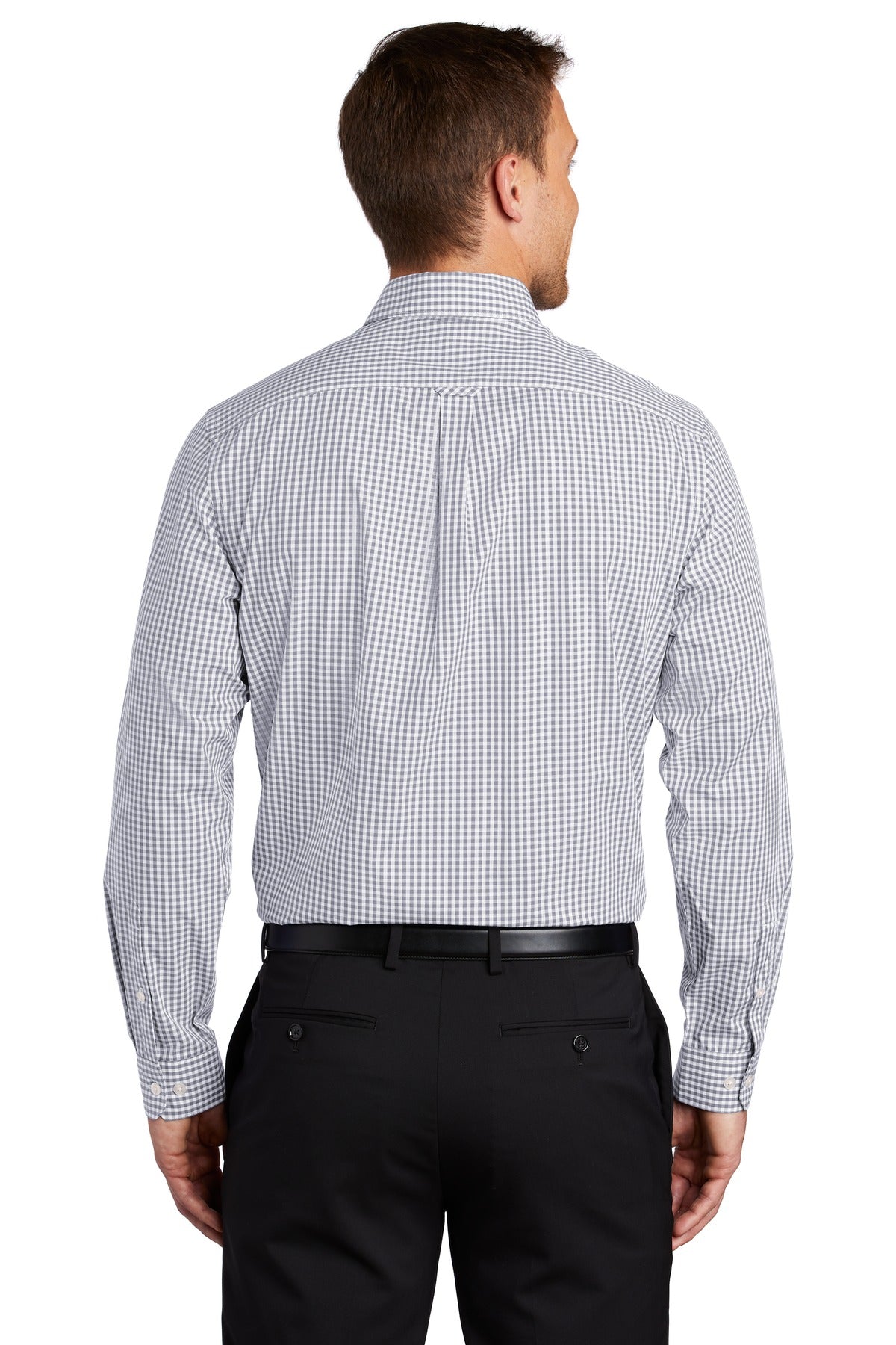 Port Authority Men's Broadcloth Gingham Easy Care Shirt W644 Mens Apparel Shirts & Tops