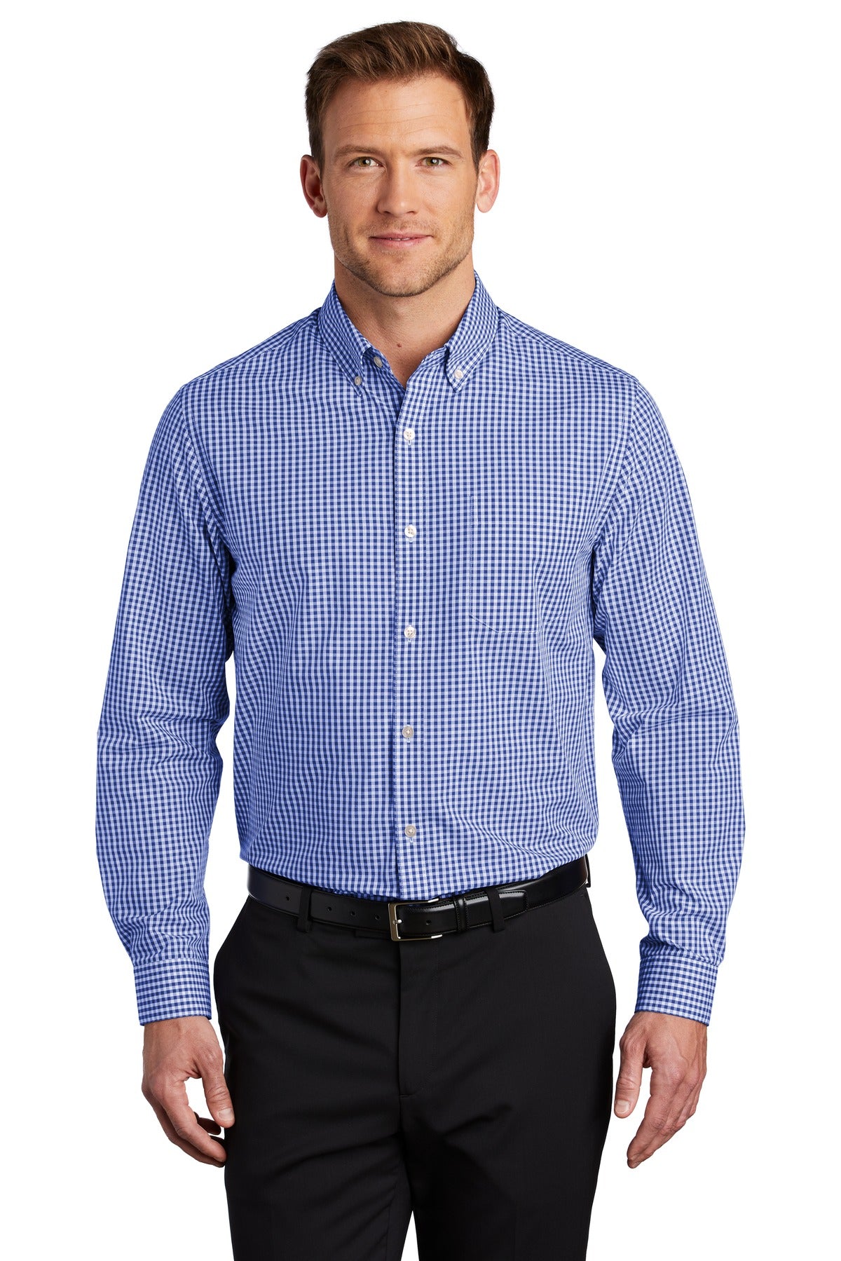 Port Authority Men's Broadcloth Gingham Easy Care Shirt W644 Mens Apparel Shirts & Tops