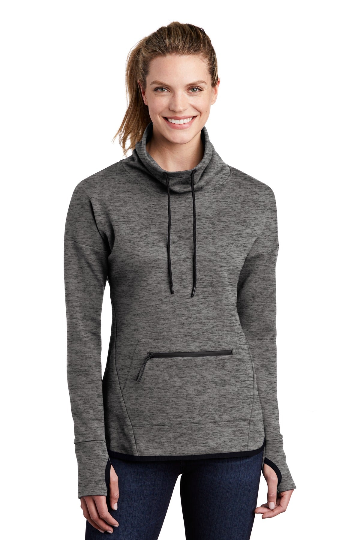 Sport-Tek Women's Triumph Cowl Neck Pullover LST280 Womens Apparel Sweatshirts & Fleece