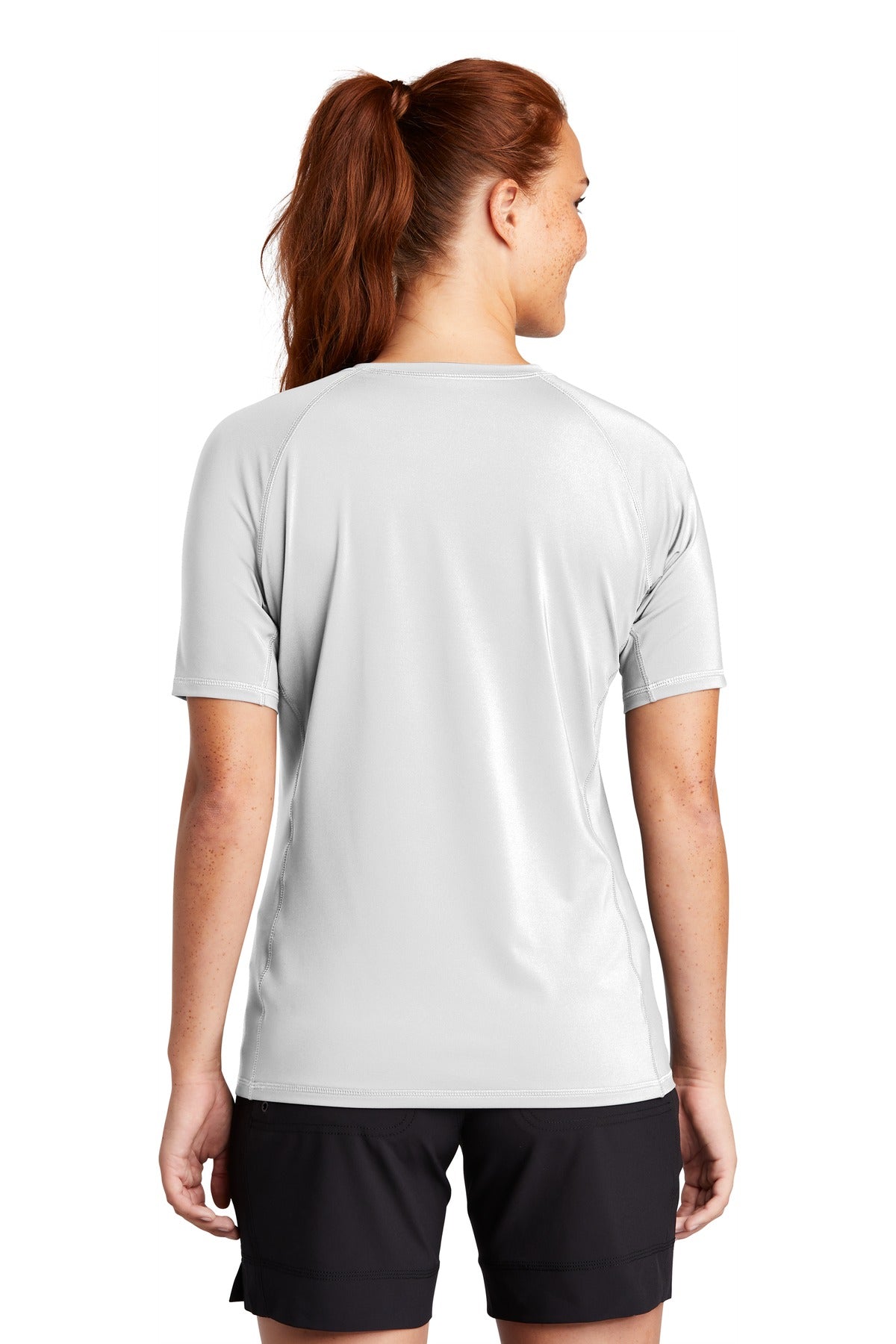 Sport-Tek Women's Rashguard Tee LST470 Womens Apparel Shirts & Tops