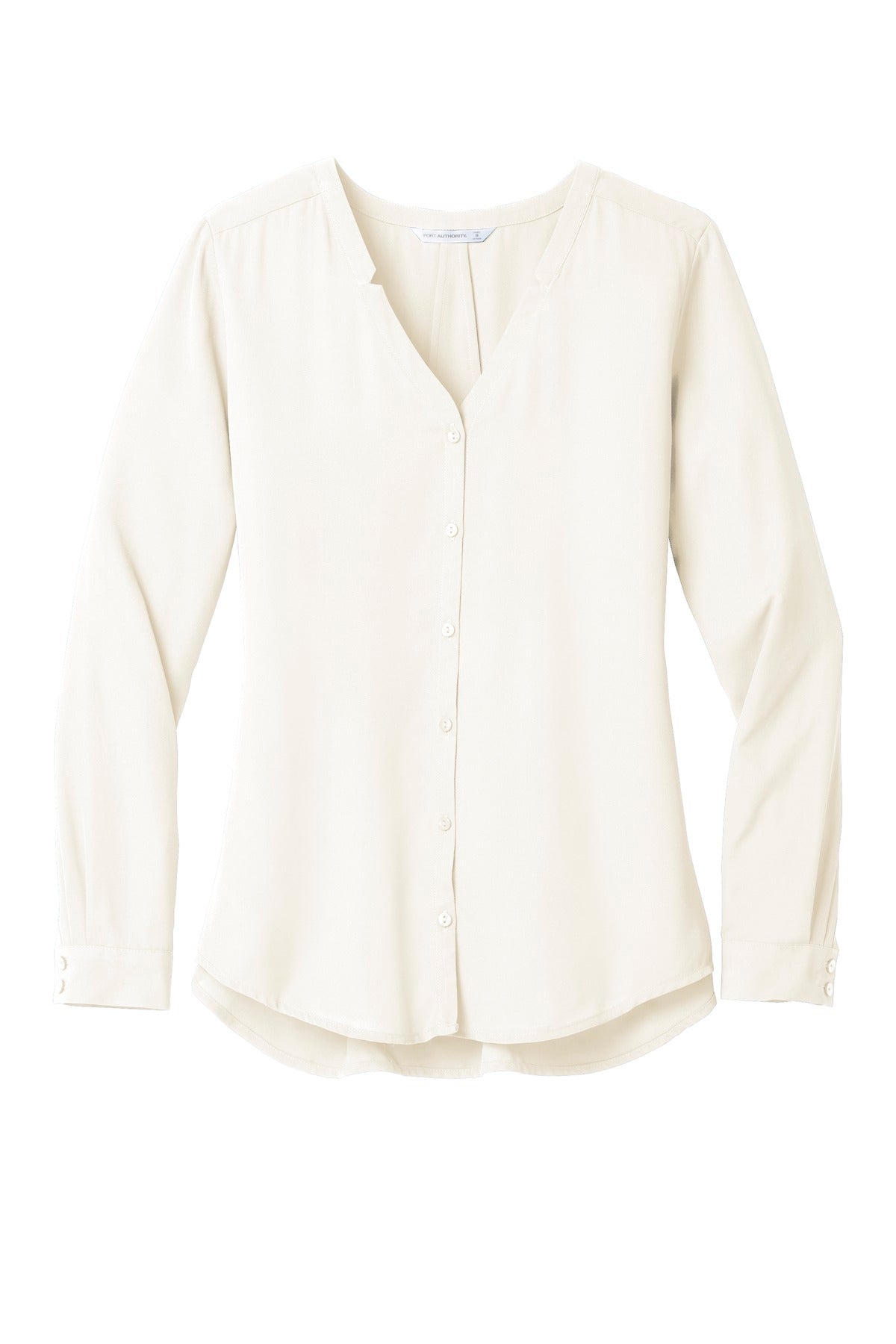 Port Authority Women's Long Sleeve Button-Front Blouse. LW700 Womens Apparel Shirts & Tops