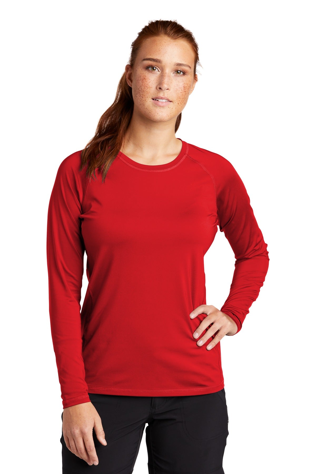 Sport-Tek Women's Long Sleeve Rashguard Tee LST470LS Womens Apparel Shirts & Tops