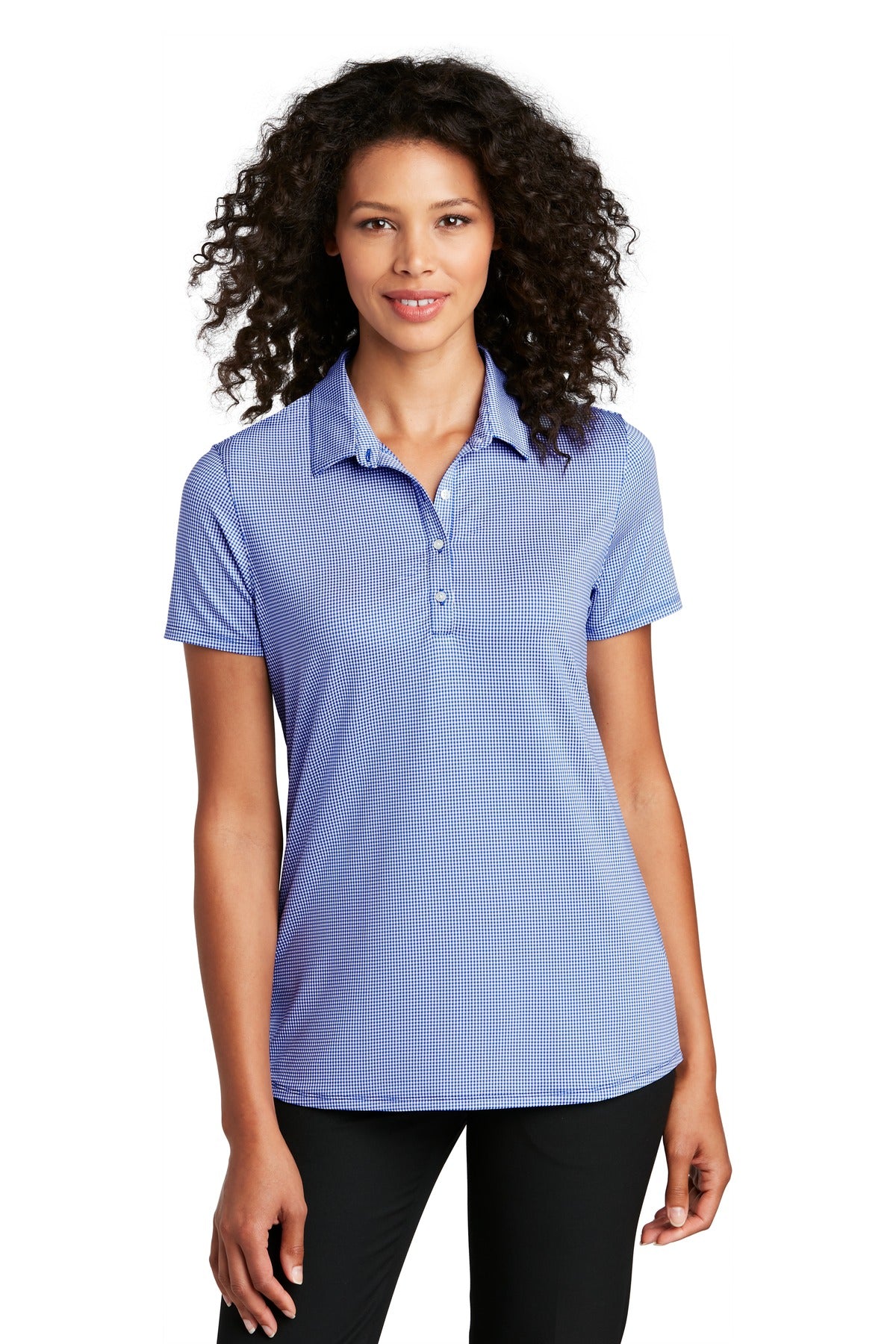 Port Authority Women's Gingham Polo LK646 Womens Apparel Shirts & Tops
