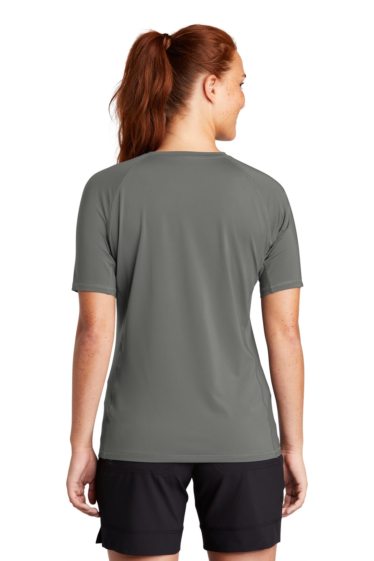 Sport-Tek Women's Rashguard Tee LST470 Womens Apparel Shirts & Tops