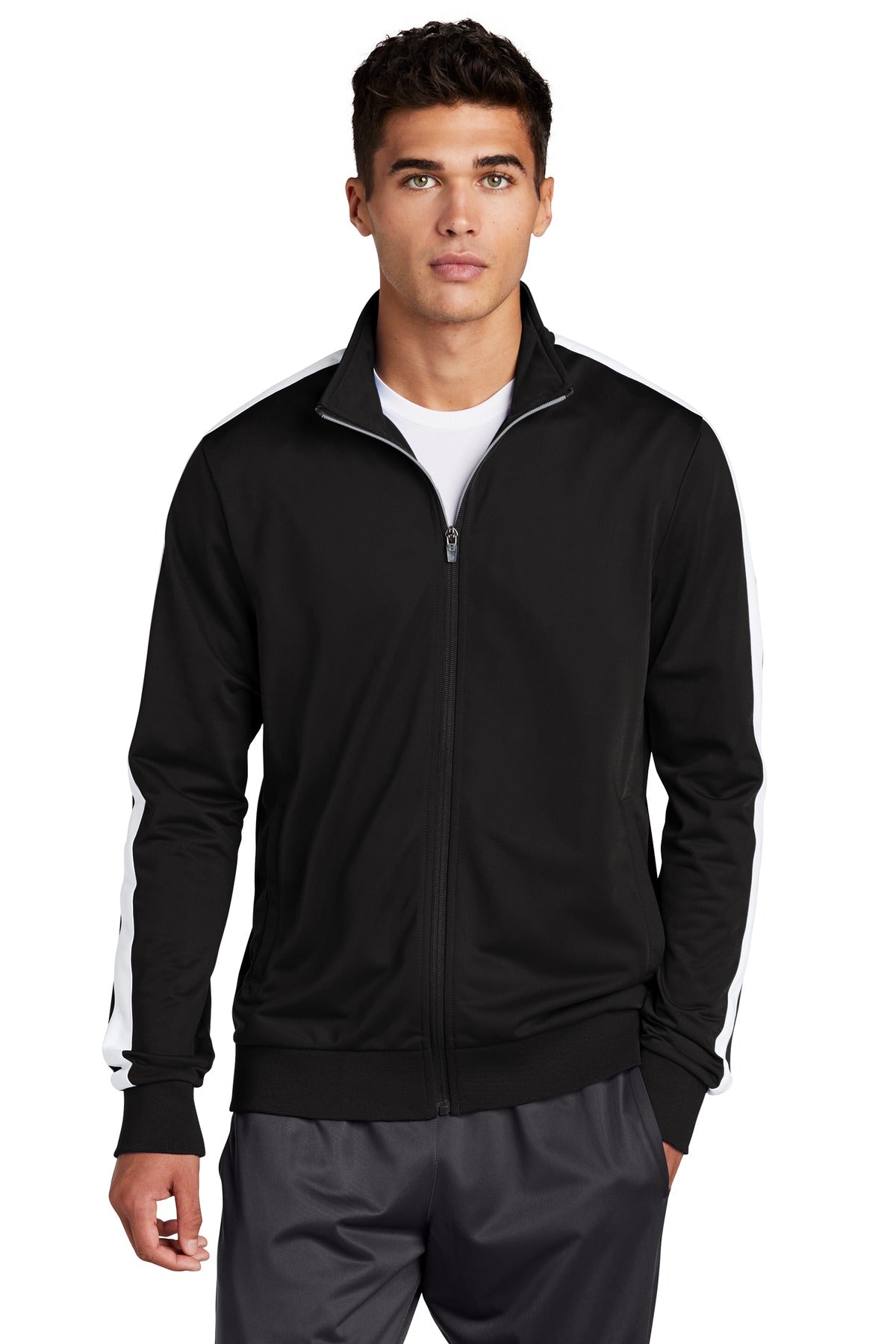 Sport-Tek Men's Tricot Track Jacket Mens Apparel Jackets & Vests