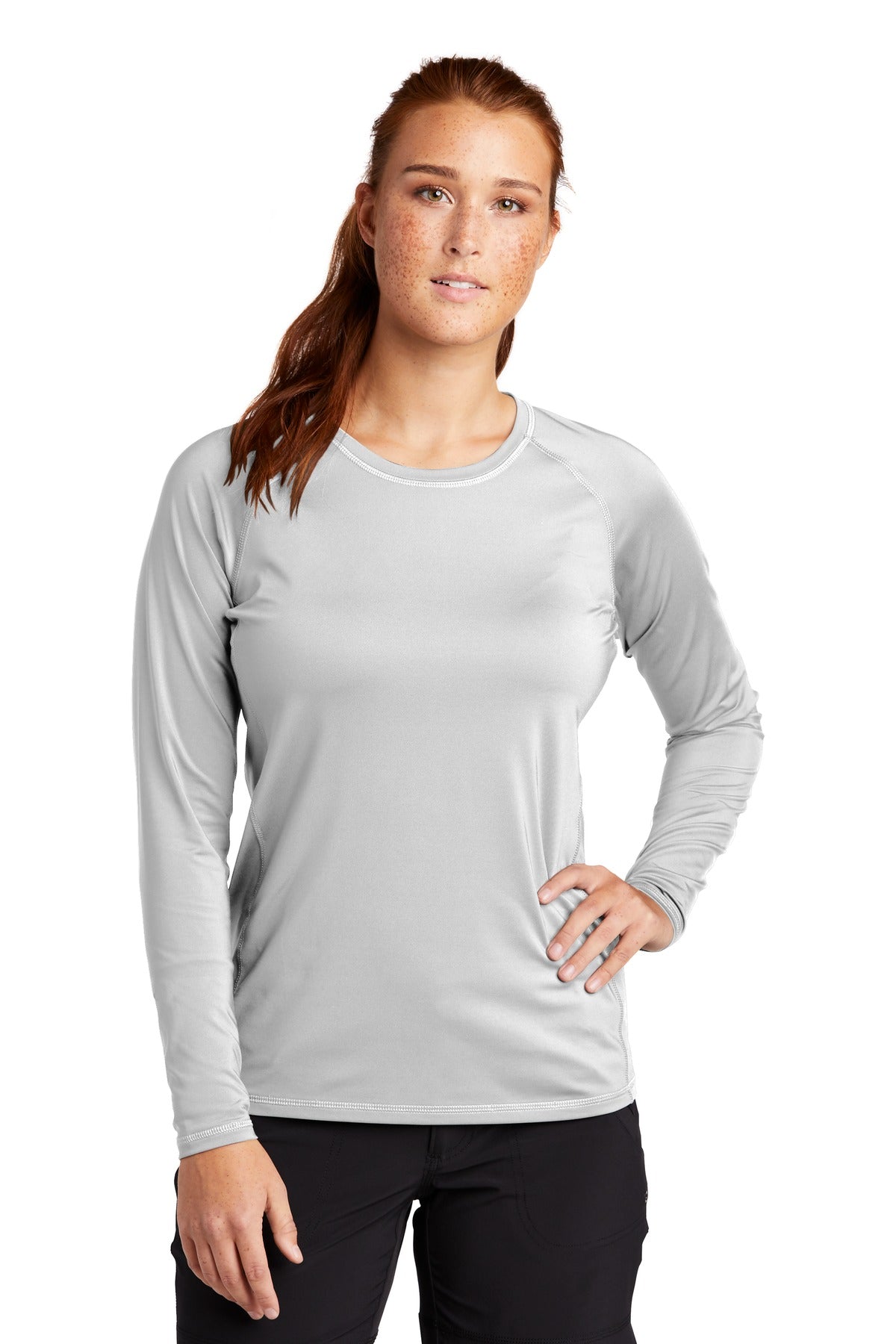 Sport-Tek Women's Long Sleeve Rashguard Tee LST470LS Womens Apparel Shirts & Tops