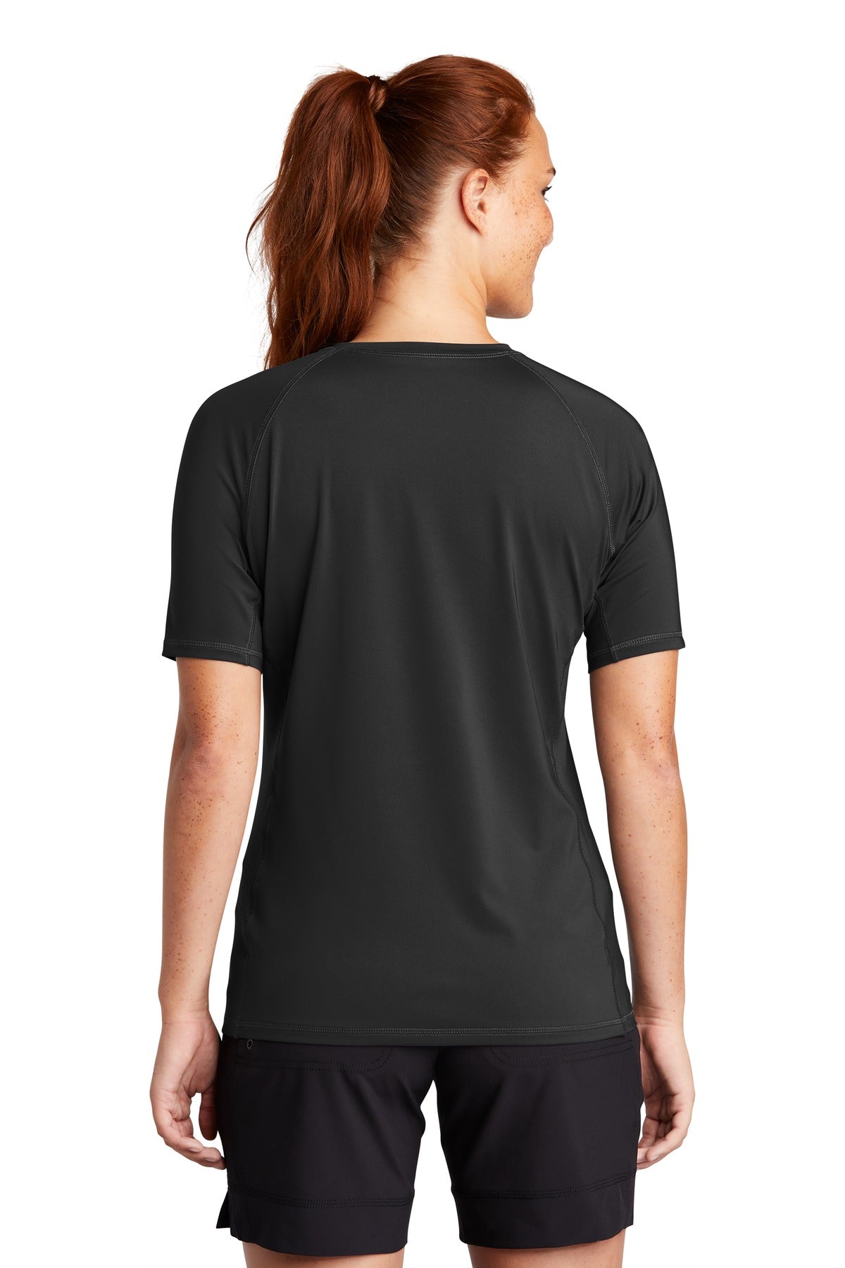 Sport-Tek Women's Rashguard Tee LST470 Womens Apparel Shirts & Tops