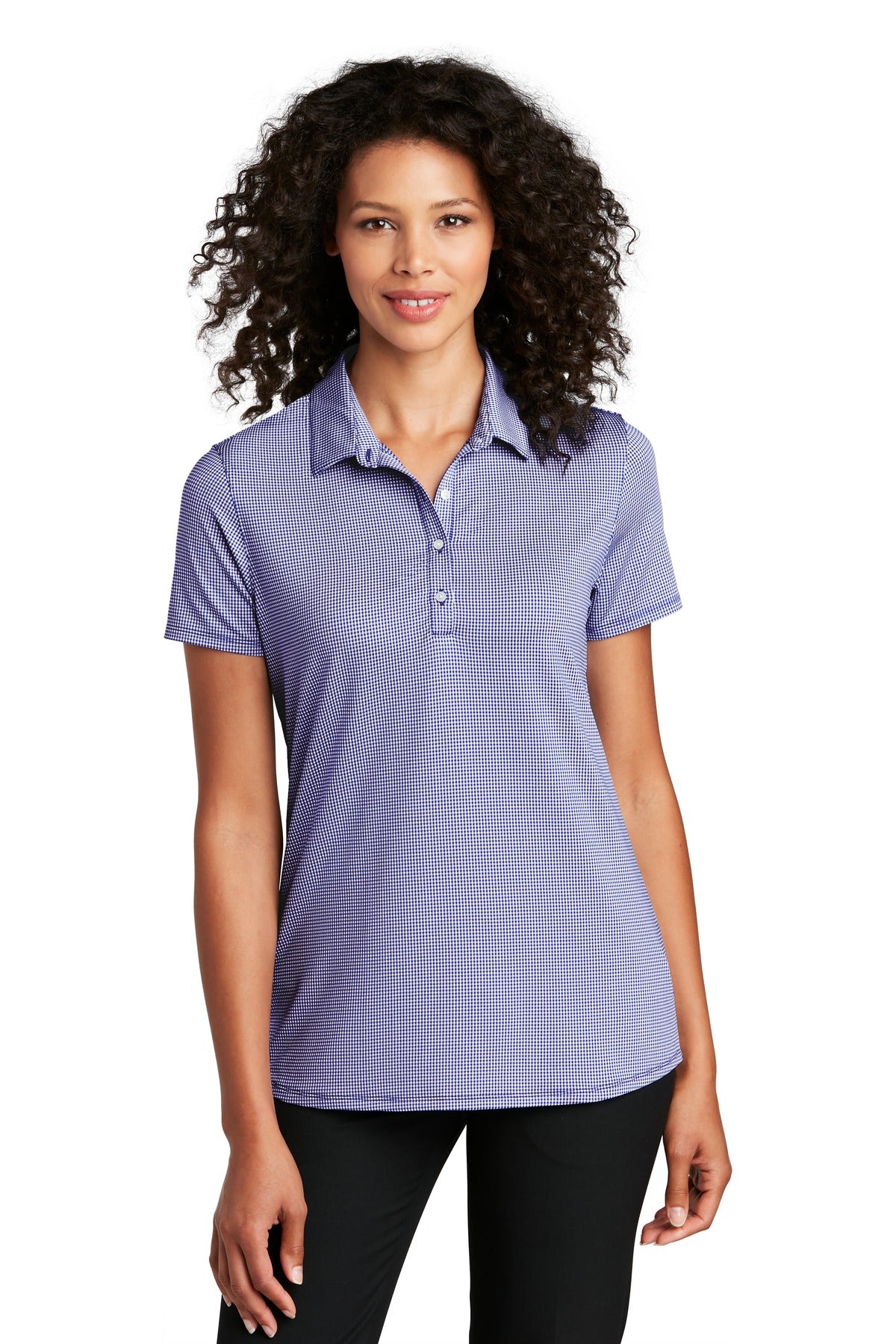 Port Authority Women's Gingham Polo LK646 Womens Apparel Shirts & Tops