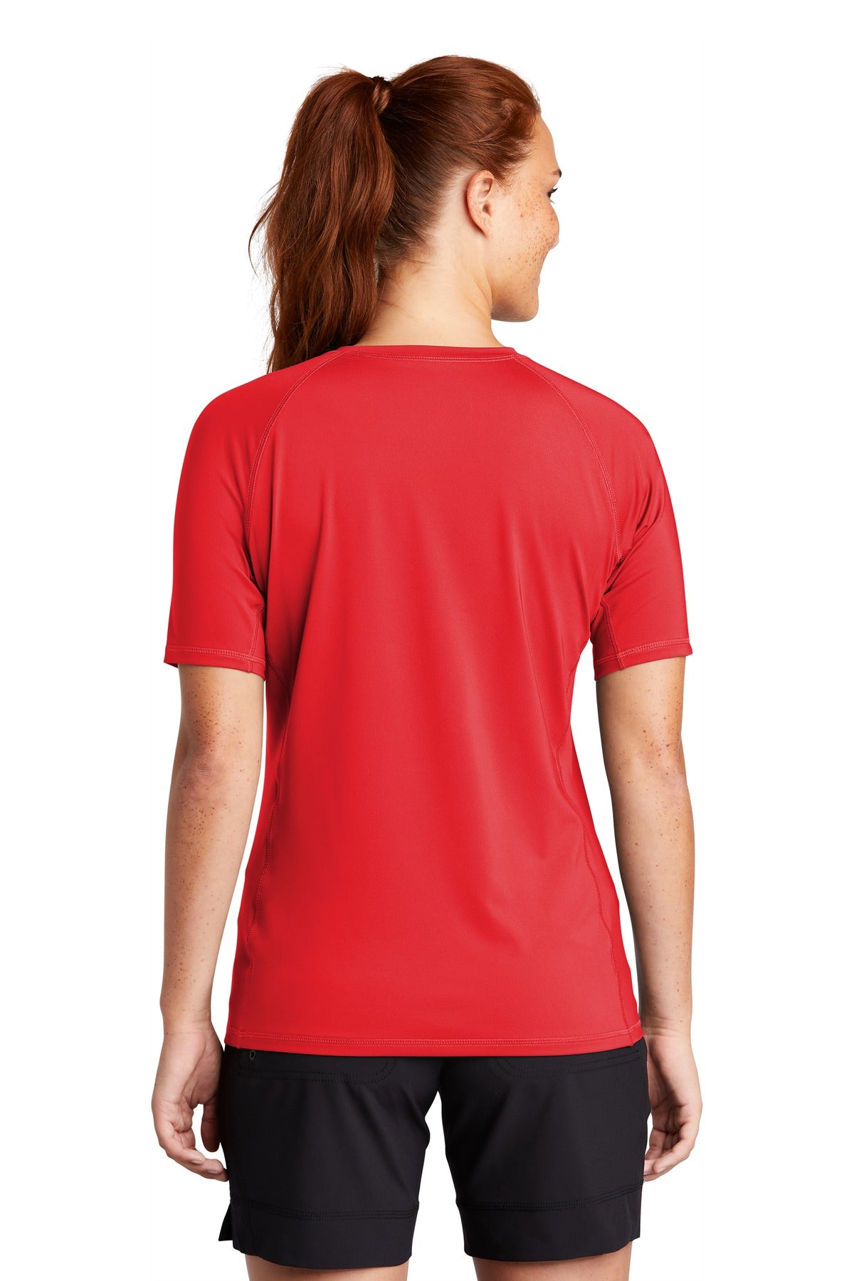 Sport-Tek Women's Rashguard Tee LST470 Womens Apparel Shirts & Tops