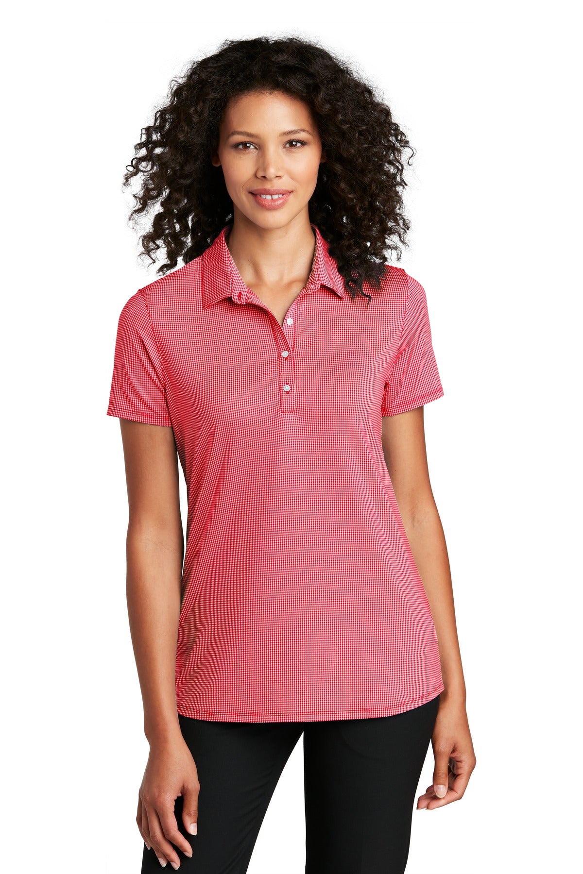 Port Authority Women's Gingham Polo LK646 Womens Apparel Shirts & Tops