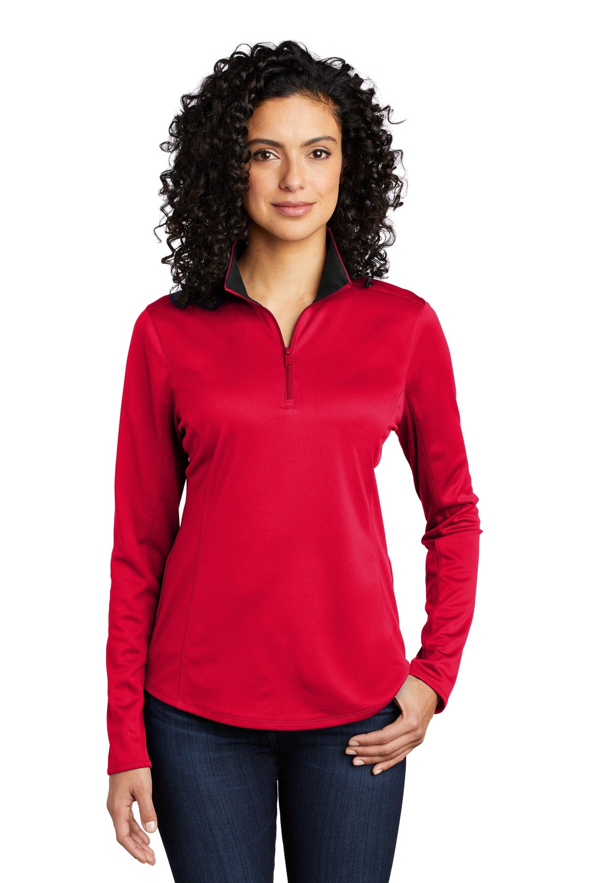 Port Authority Women's Silk Touch Performance 1/4-Zip LK584 Womens Apparel Sweatshirts & Fleece