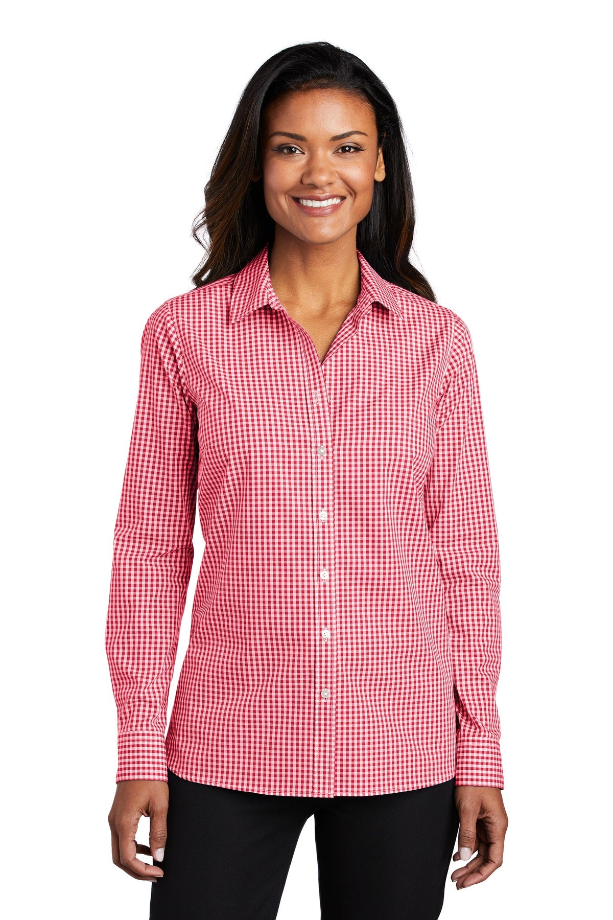 Port Authority Women's Broadcloth Gingham Easy Care Shirt LW644 Womens Apparel Shirts & Tops