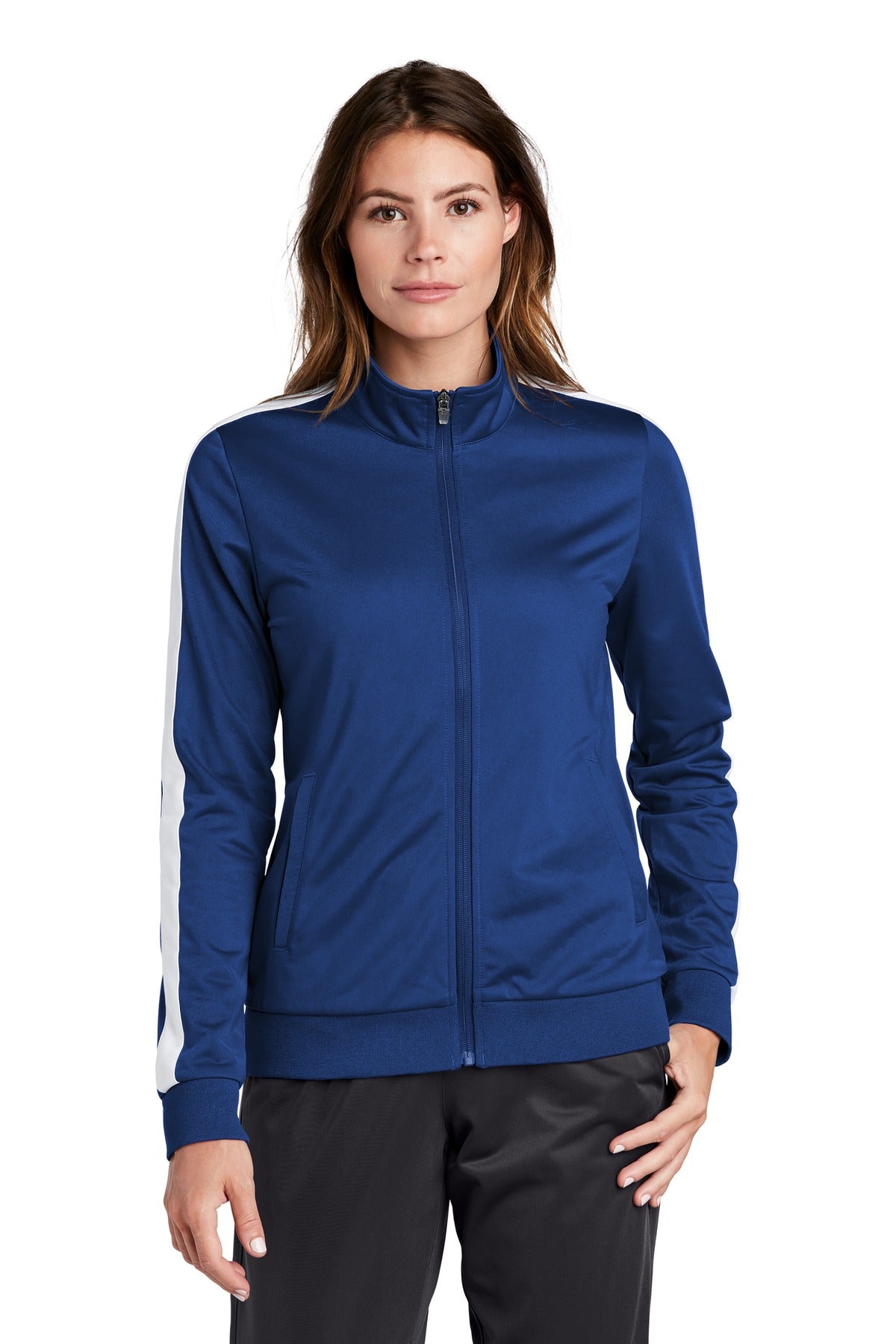 Sport-Tek Women's Tricot Track Jacket Womens Apparel Jackets & Vests