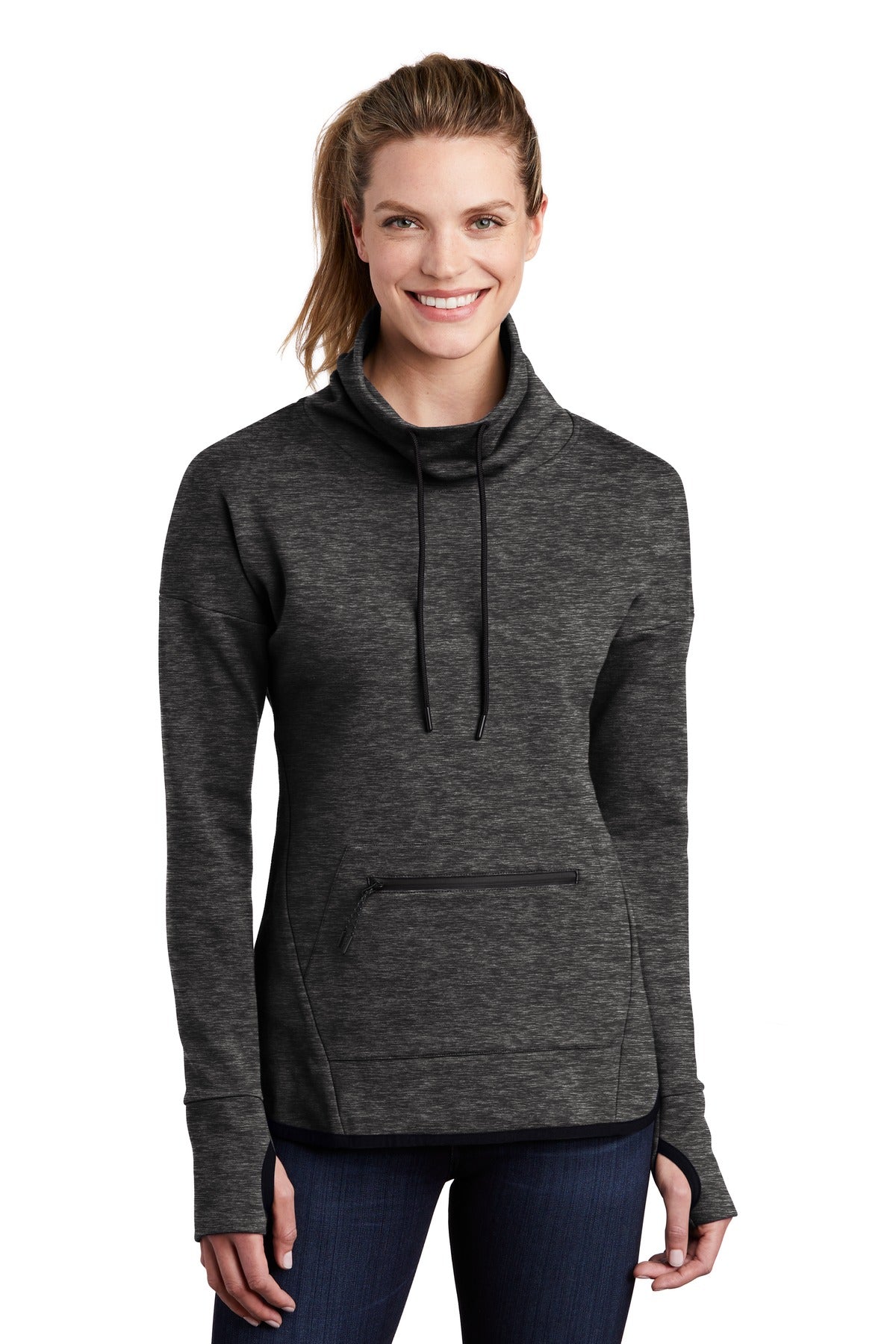 Sport-Tek Women's Triumph Cowl Neck Pullover LST280 Womens Apparel Sweatshirts & Fleece