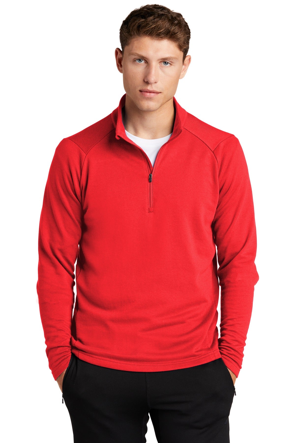 Sport-Tek Men's Lightweight French Terry 1/4-Zip Pullover Mens Apparel Sweatshirts & Fleece