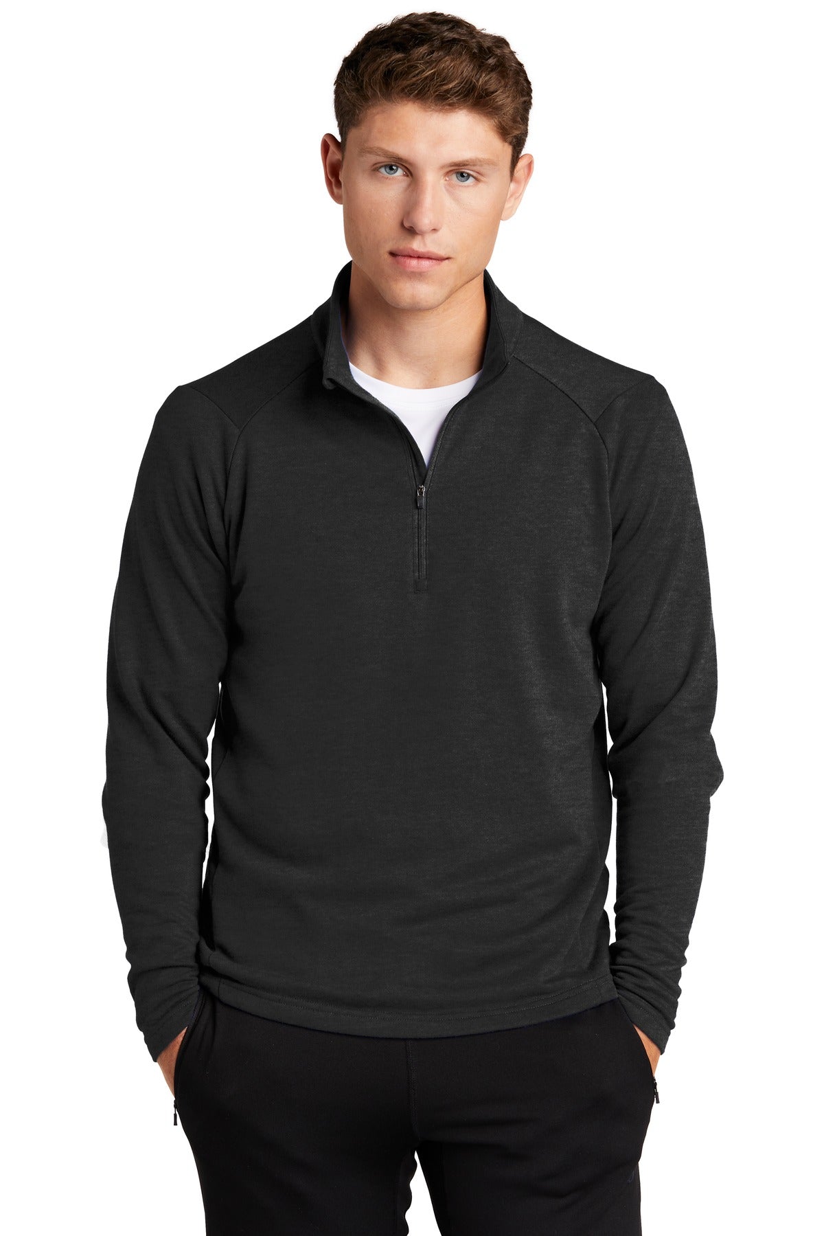 Sport-Tek Men's Lightweight French Terry 1/4-Zip Pullover Mens Apparel Sweatshirts & Fleece