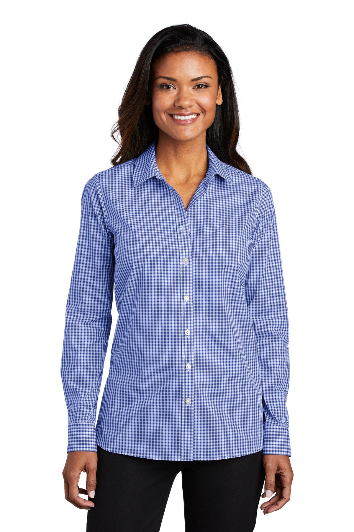 Port Authority Women's Broadcloth Gingham Easy Care Shirt LW644 Womens Apparel Shirts & Tops