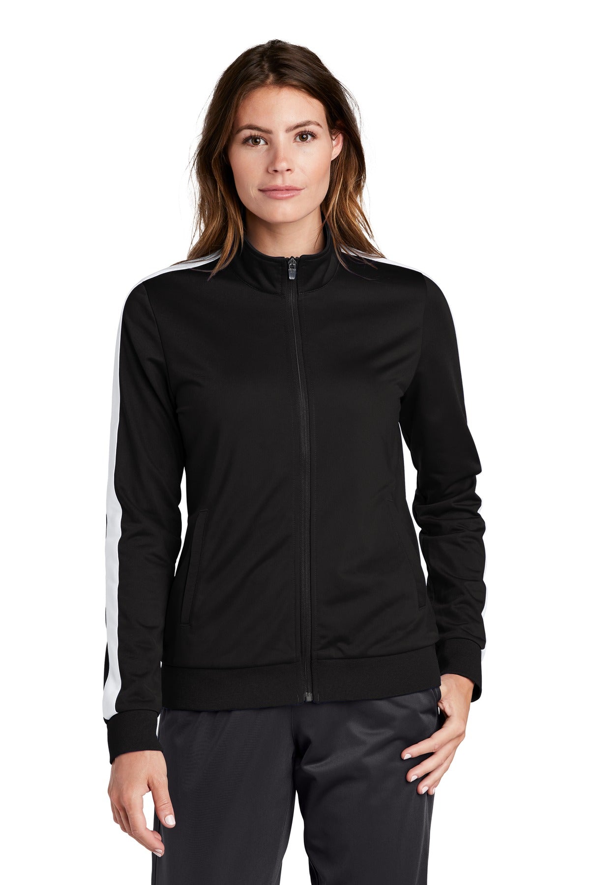 Sport-Tek Women's Tricot Track Jacket Womens Apparel Jackets & Vests