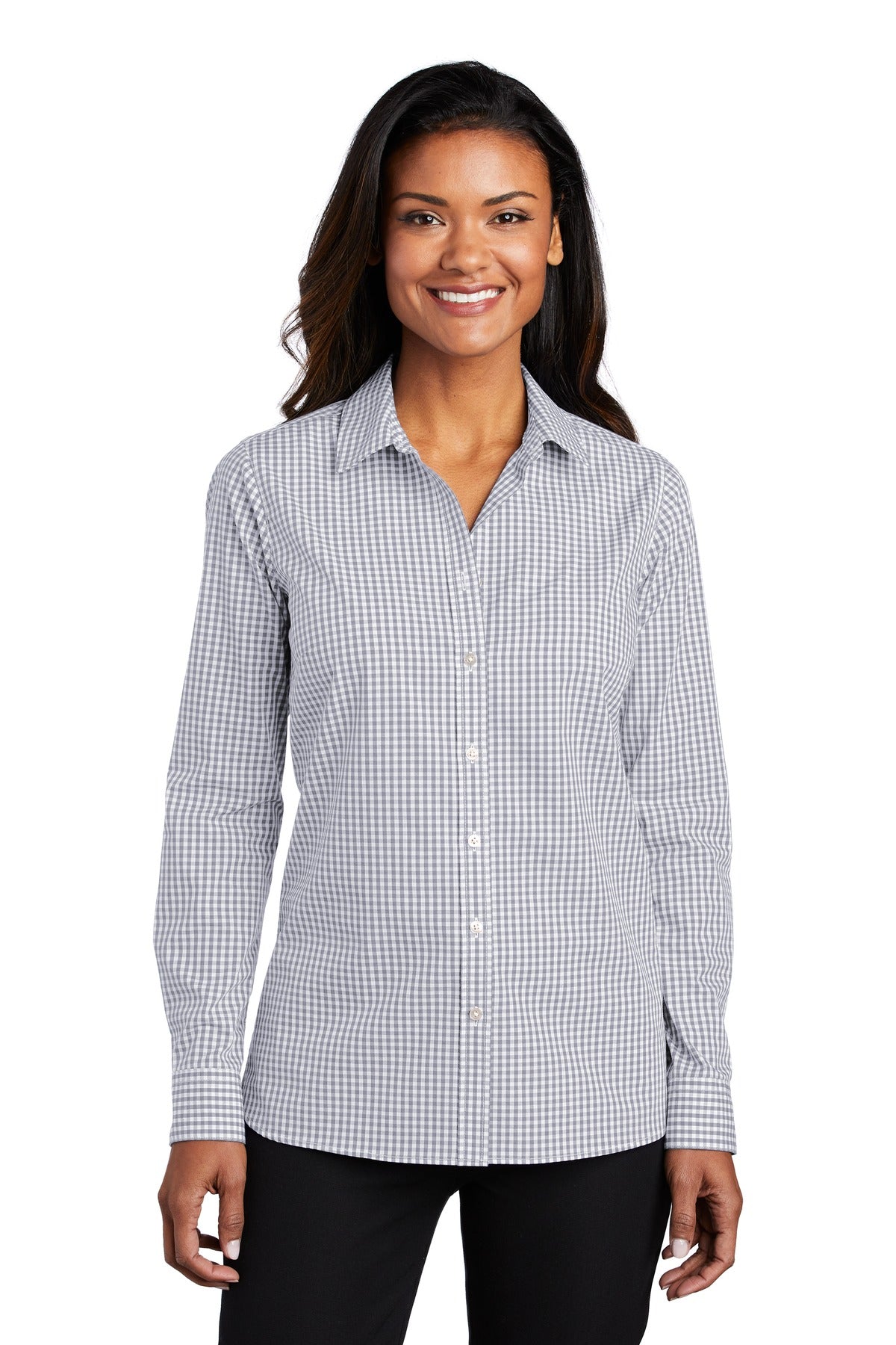 Port Authority Women's Broadcloth Gingham Easy Care Shirt LW644 Womens Apparel Shirts & Tops