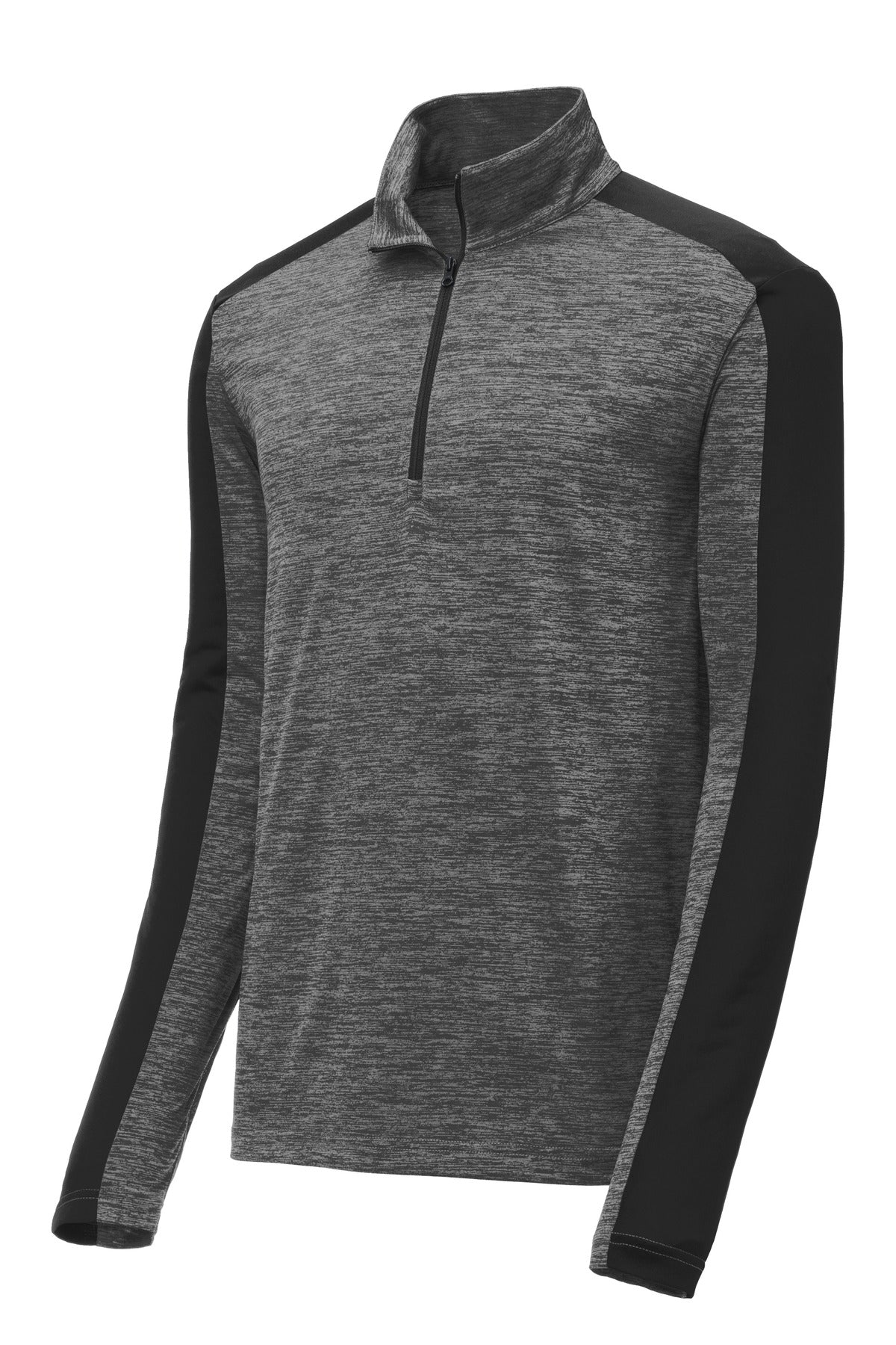 Sport-Tek Men's PosiCharge Electric Heather Colorblock 1/4-Zip Pullover Mens Apparel Sweatshirts & Fleece