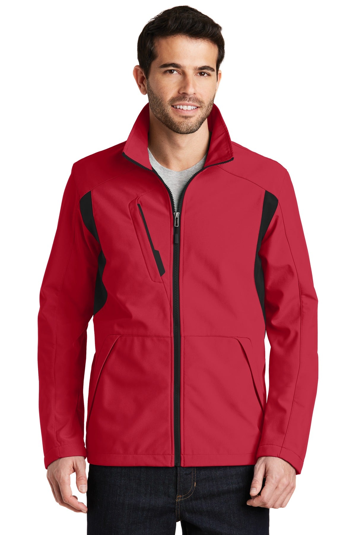 Port Authority Men's Back-Block Soft Shell Jacket. J336 Mens Apparel Jackets & Vests