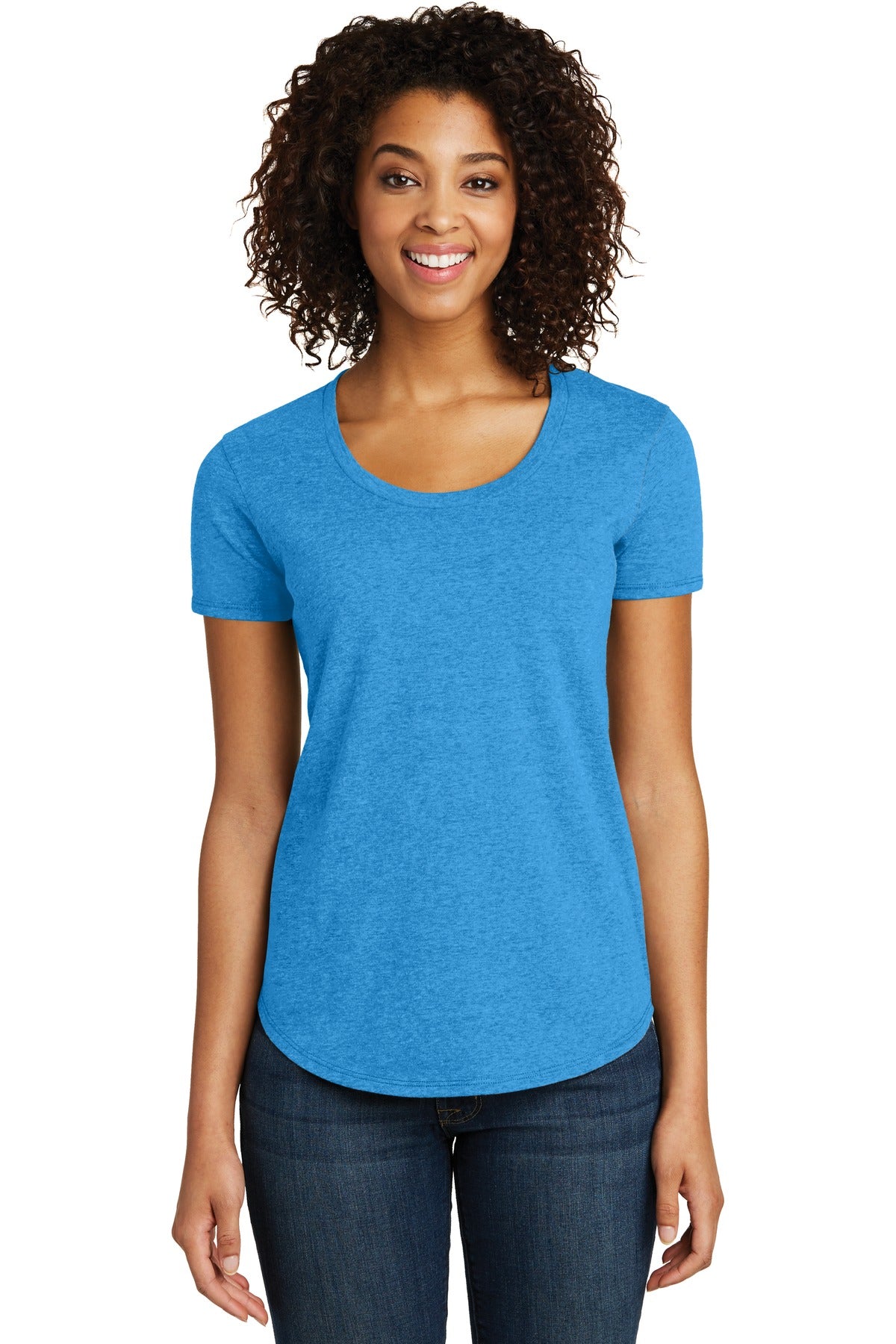 District Women's Fitted Very Important Tee Scoop Neck. DT6401 Womens Apparel Shirts & Tops