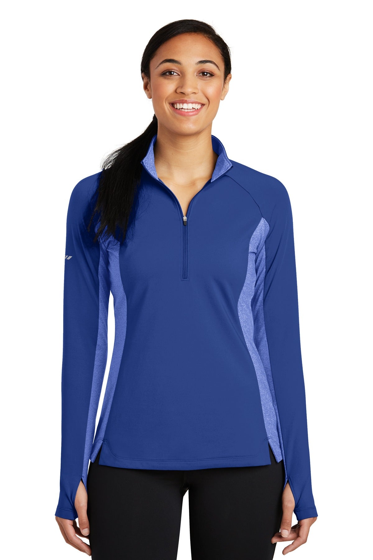 Sport-Tek Women's Sport-Wick Stretch Contrast 1/2-Zip Pullover LST854 Womens Apparel Sweatshirts & Fleece