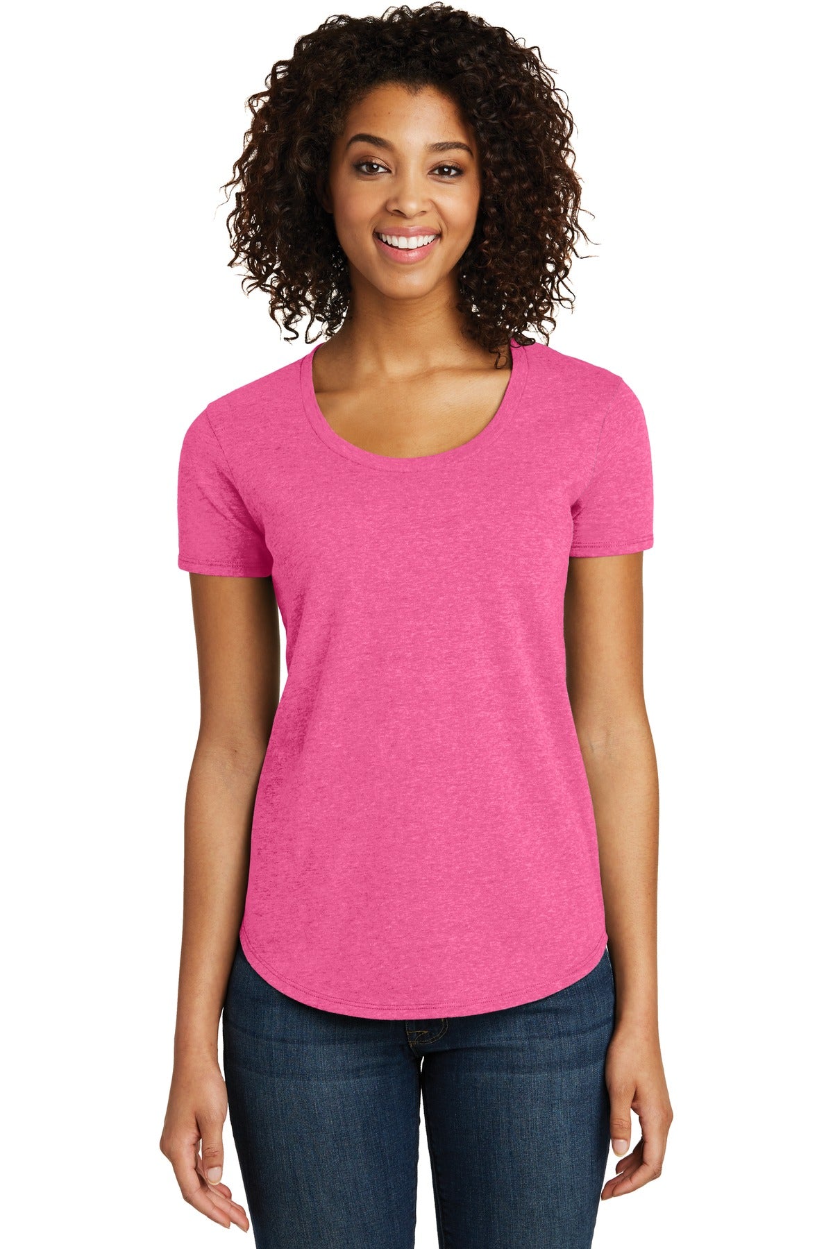 District Women's Fitted Very Important Tee Scoop Neck. DT6401 Womens Apparel Shirts & Tops