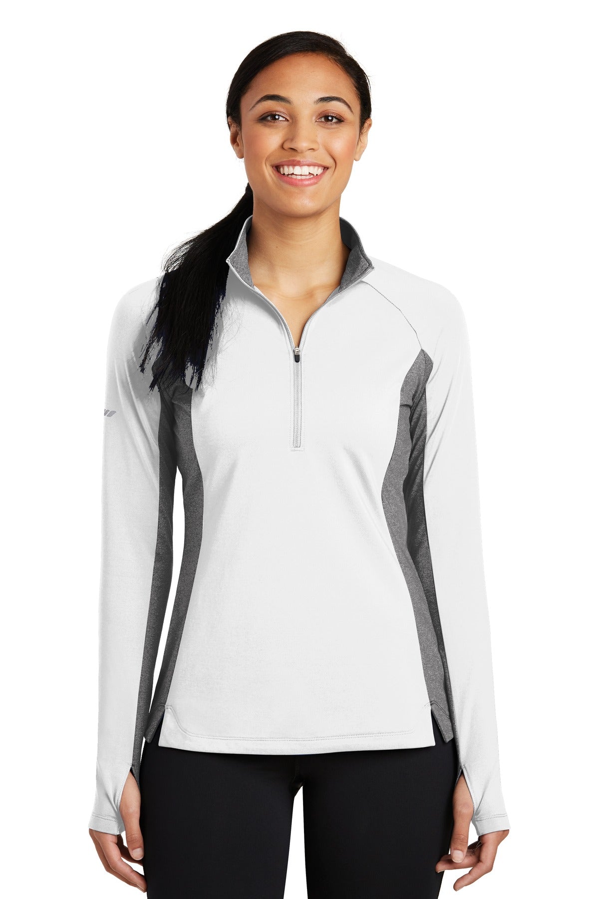 Sport-Tek Women's Sport-Wick Stretch Contrast 1/2-Zip Pullover LST854 Womens Apparel Sweatshirts & Fleece
