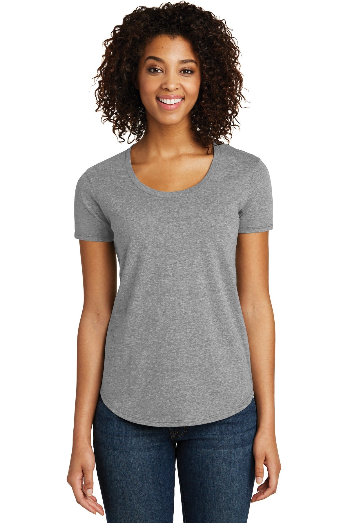 District Women's Fitted Very Important Tee Scoop Neck. DT6401 Womens Apparel Shirts & Tops
