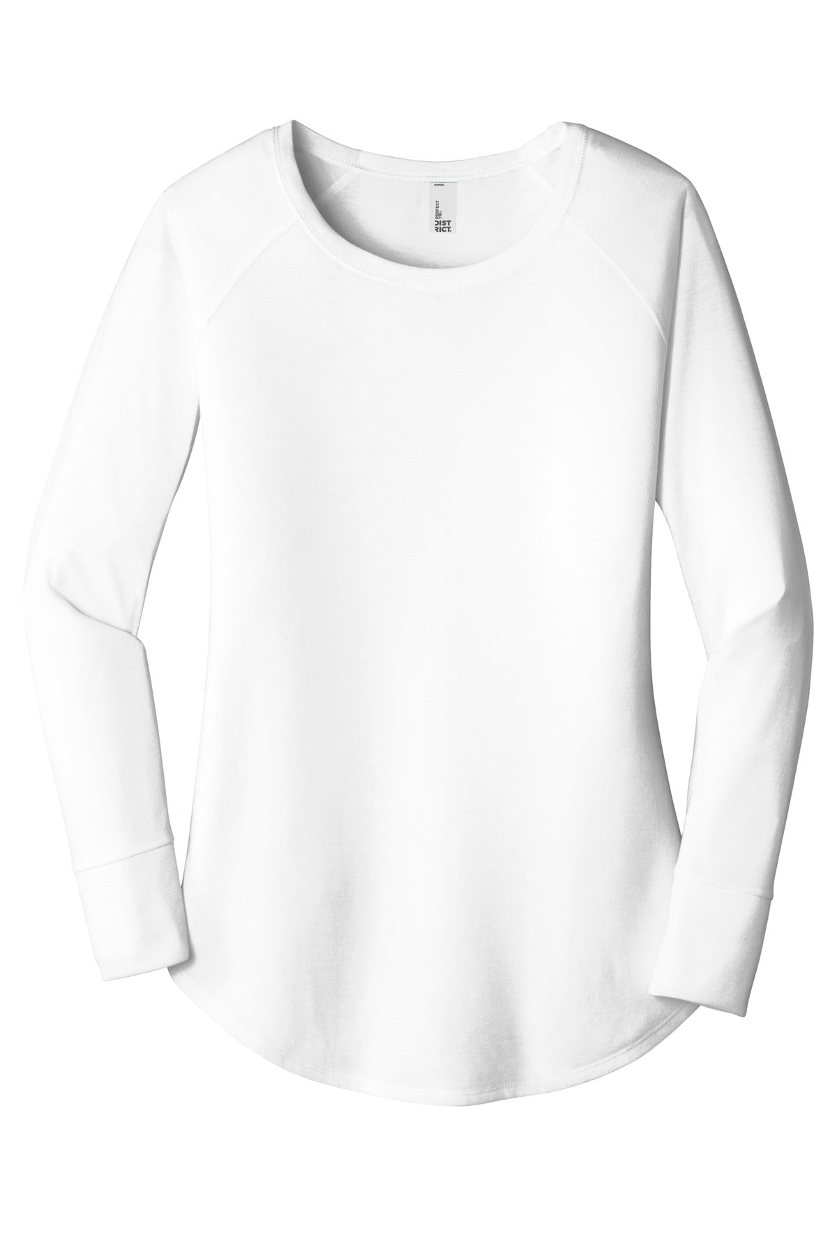 District Women's Perfect Tri Long Sleeve Tunic Tee. DT132L Womens Apparel Shirts & Tops