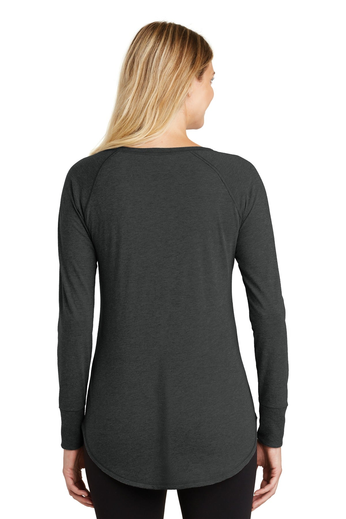 District Women's Perfect Tri Long Sleeve Tunic Tee. DT132L Womens Apparel Shirts & Tops