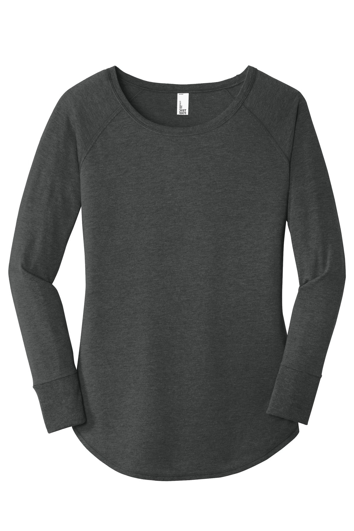 District Women's Perfect Tri Long Sleeve Tunic Tee. DT132L Womens Apparel Shirts & Tops
