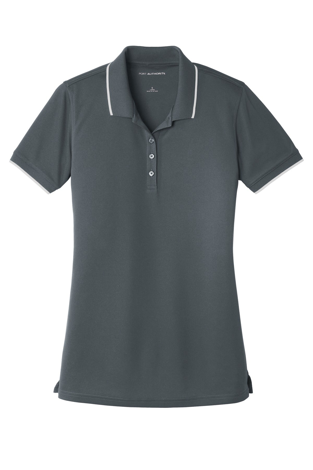 Port Authority Women's Dry Zone UV Micro-Mesh Tipped Polo. LK111 Womens Apparel Shirts & Tops