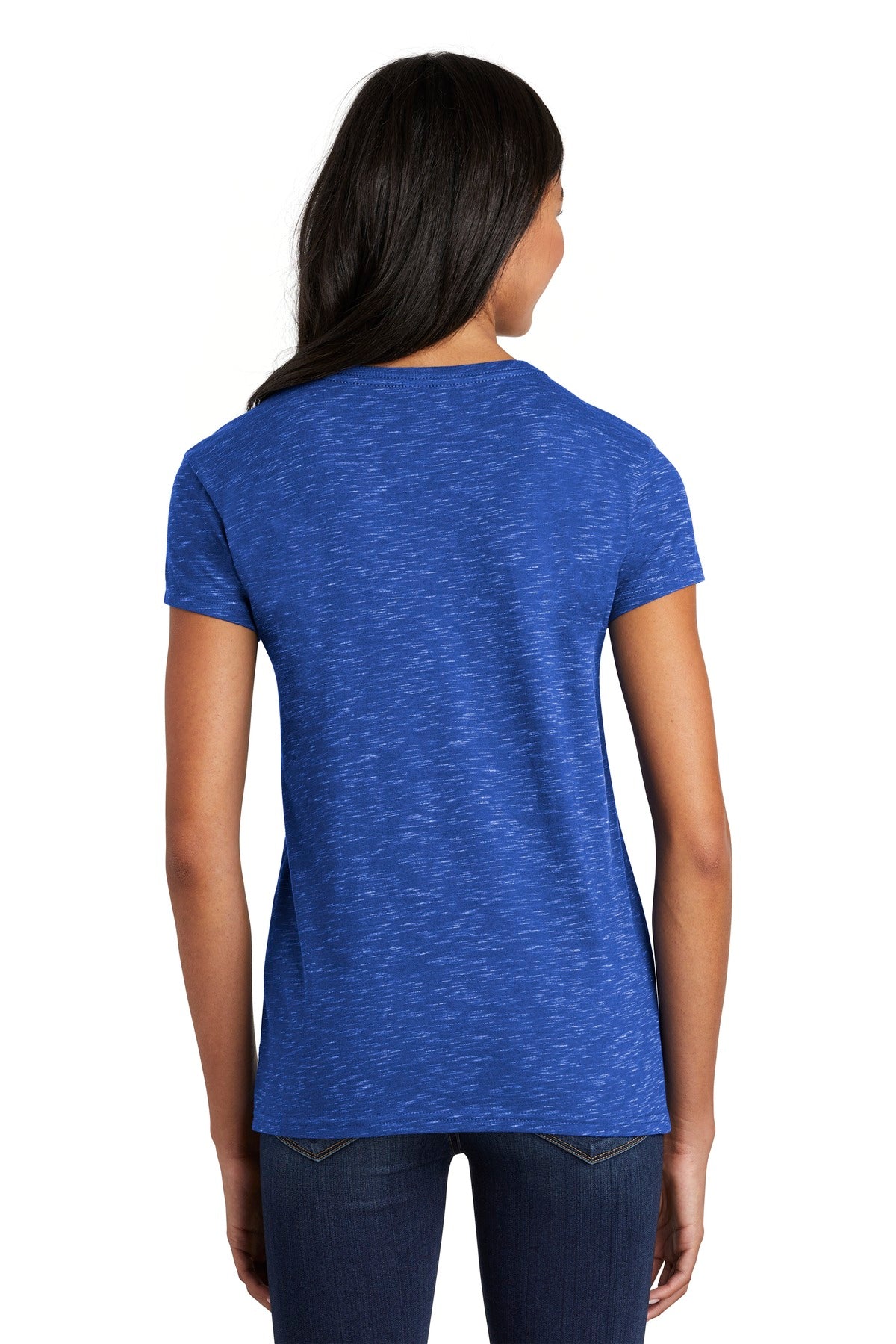 District Women's Medal V-Neck Tee. DT664 Womens Apparel Shirts & Tops