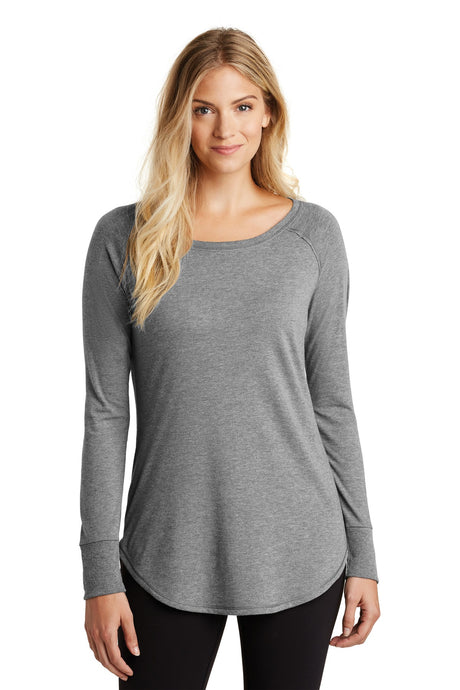 District Women's Perfect Tri Long Sleeve Tunic Tee. DT132L Womens Apparel Shirts & Tops