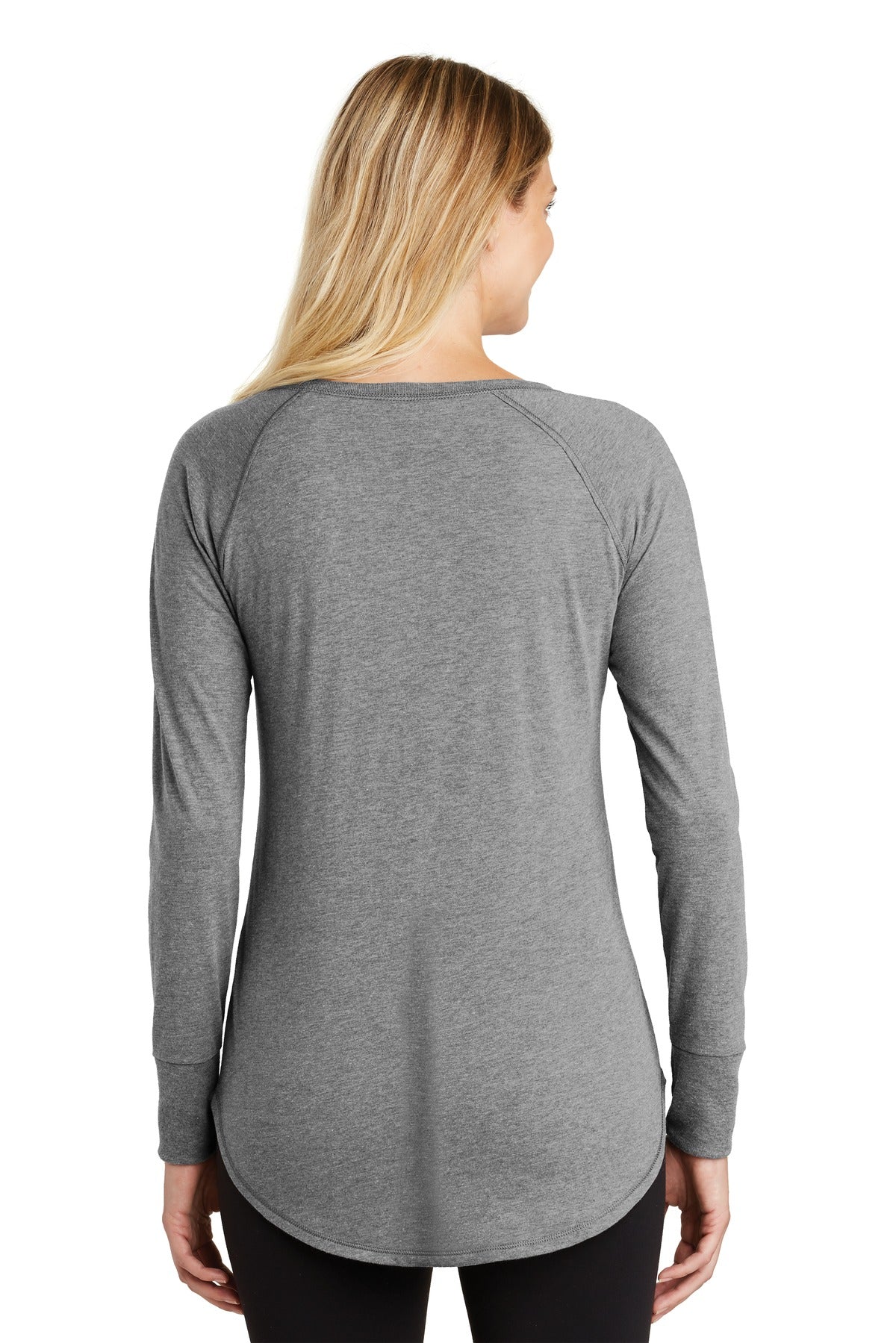 District Women's Perfect Tri Long Sleeve Tunic Tee. DT132L Womens Apparel Shirts & Tops