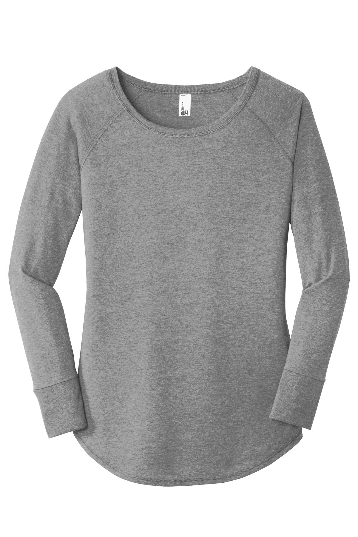 District Women's Perfect Tri Long Sleeve Tunic Tee. DT132L Womens Apparel Shirts & Tops