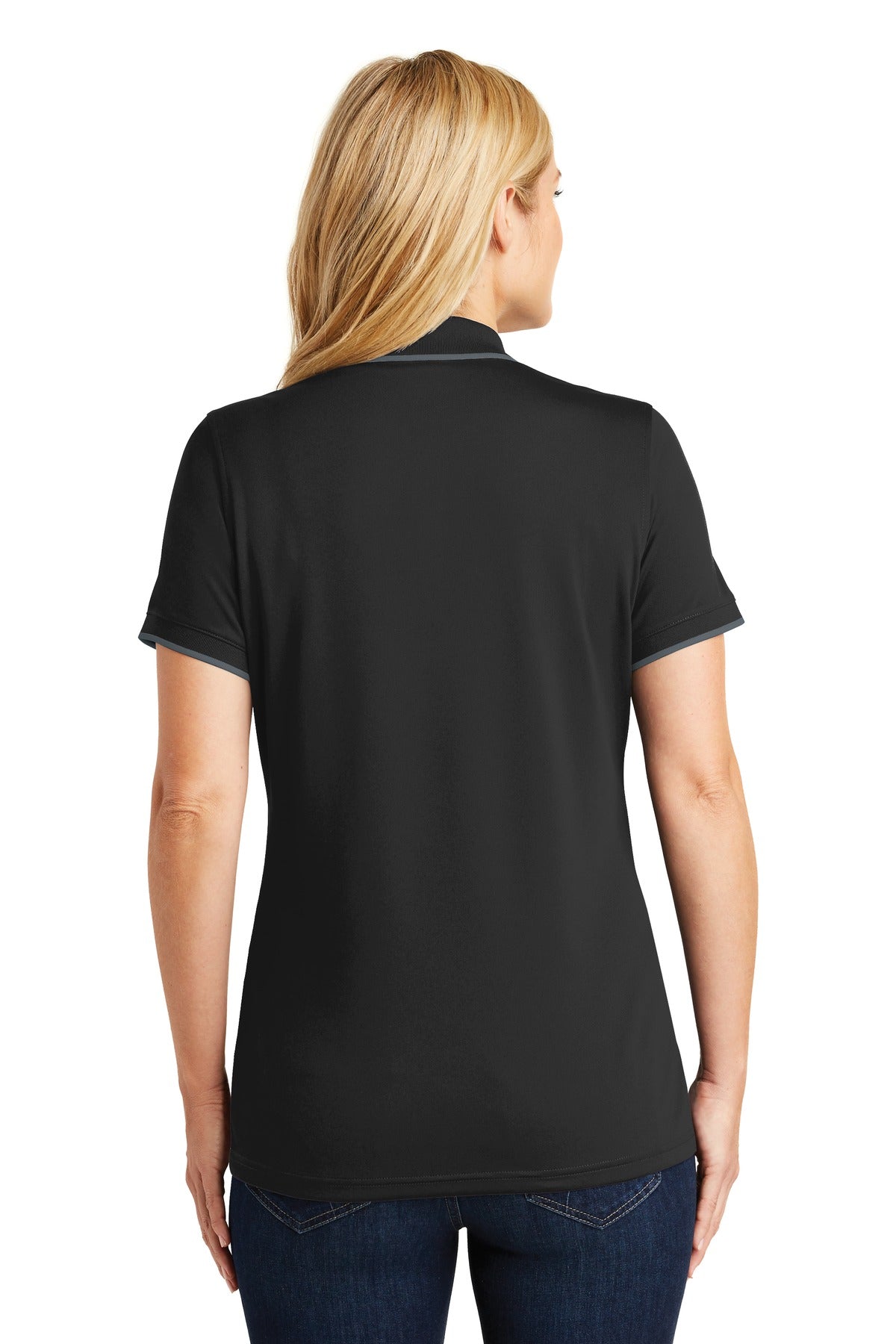 Port Authority Women's Dry Zone UV Micro-Mesh Tipped Polo. LK111 Womens Apparel Shirts & Tops